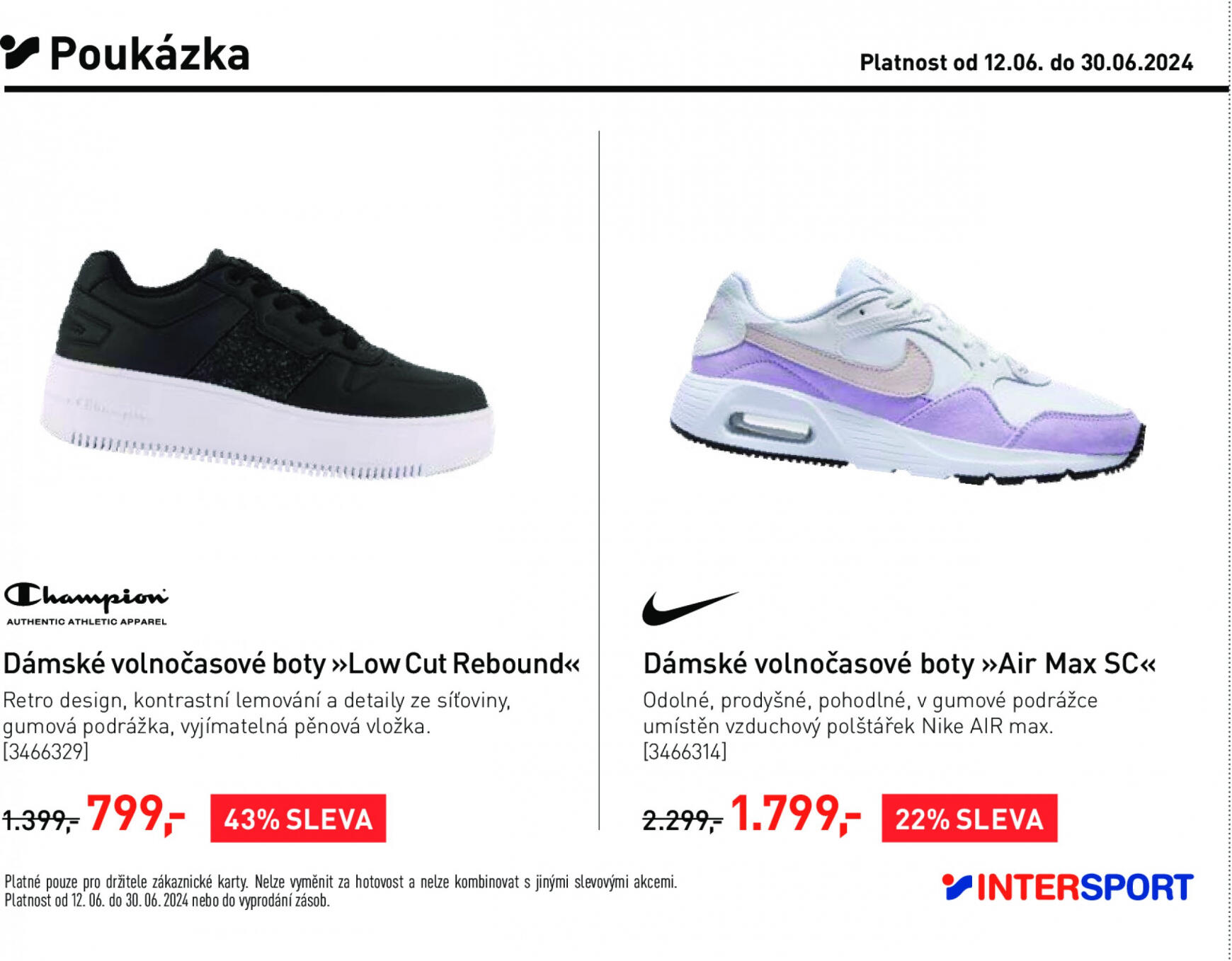 Leták Intersport aktuální 12.06. - 30.06. 14