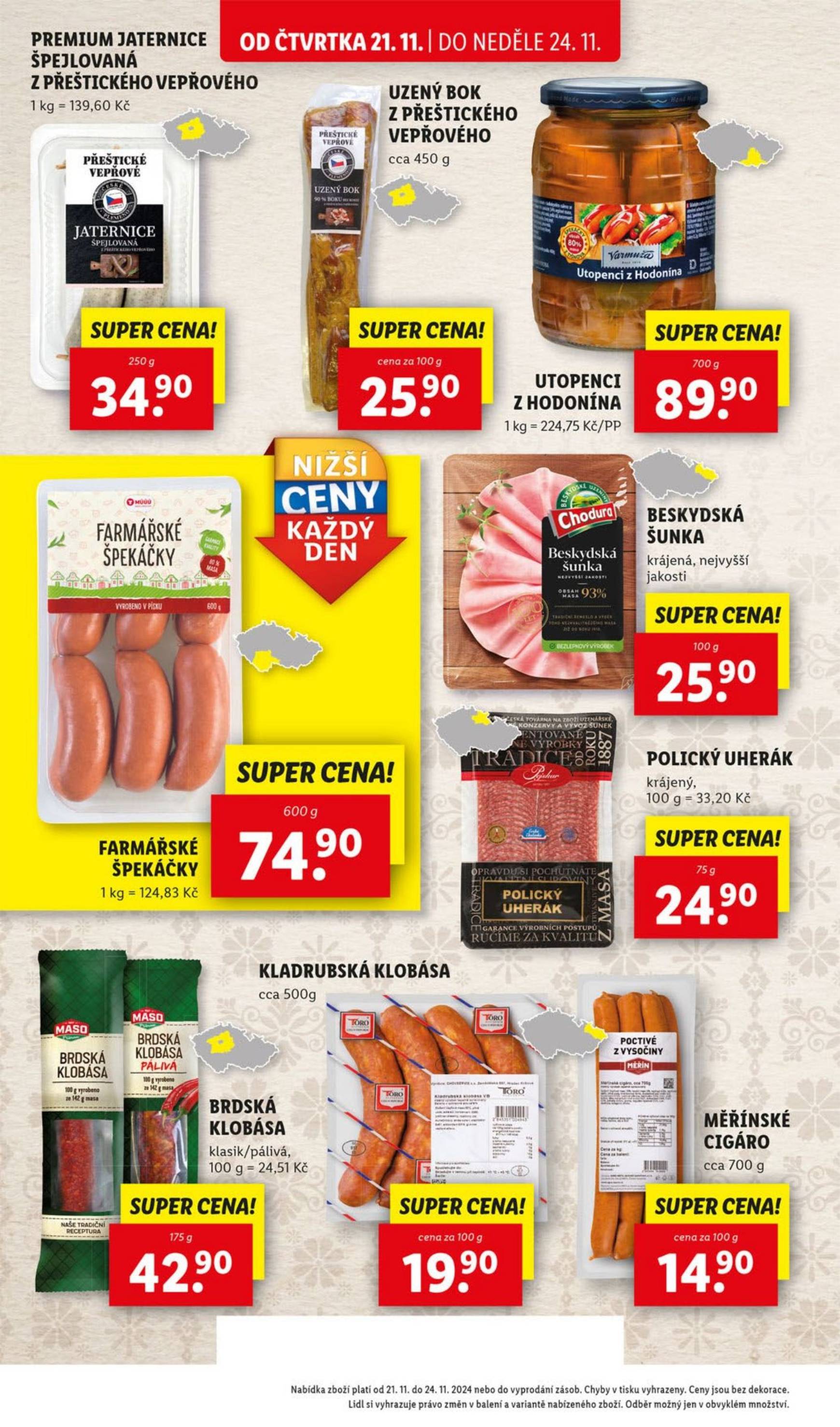 Leták Lidl od 21.11. do 24.11. 22