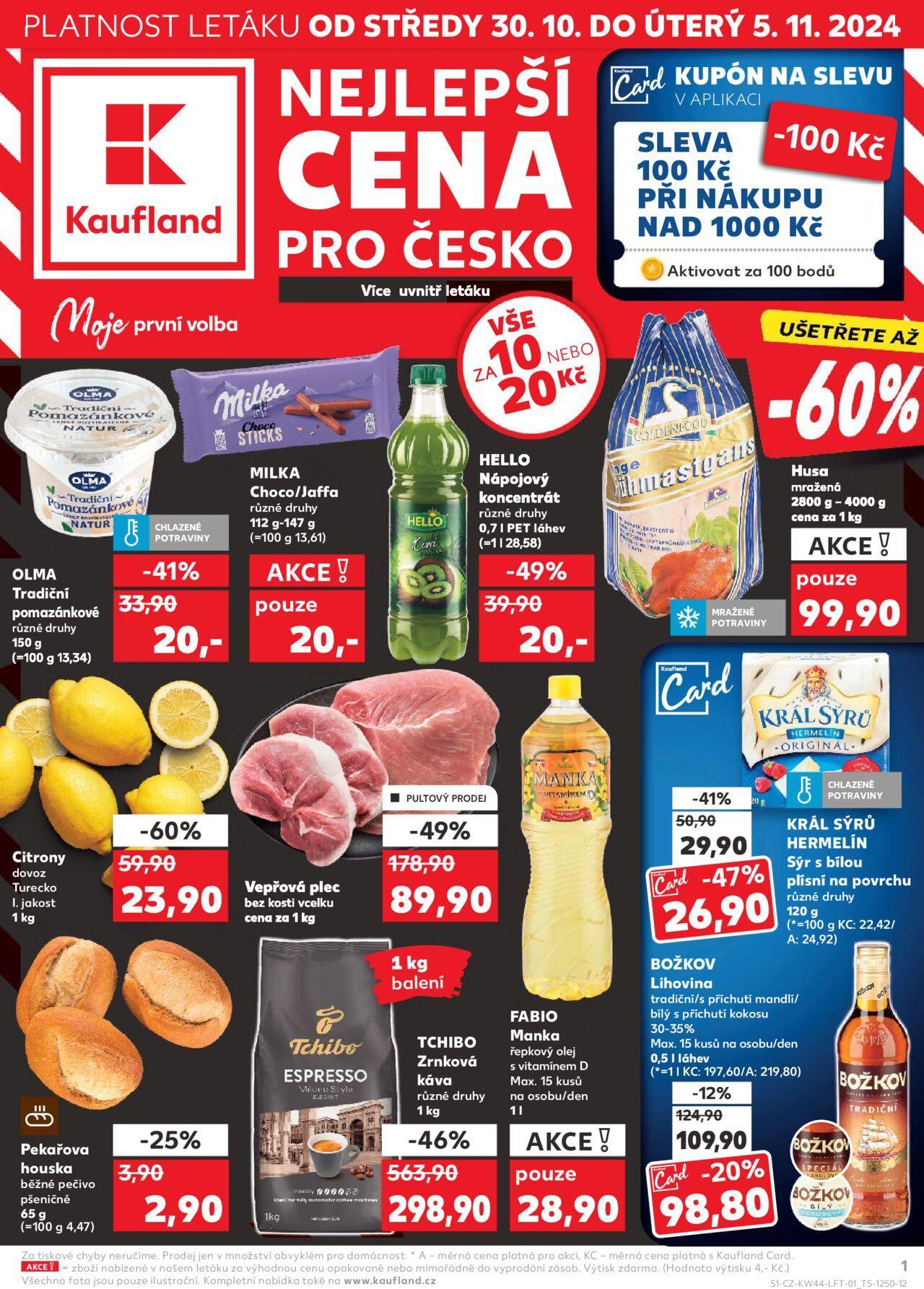 Kaufland leták - Kolín 30.10.2024 - 05.11.2024