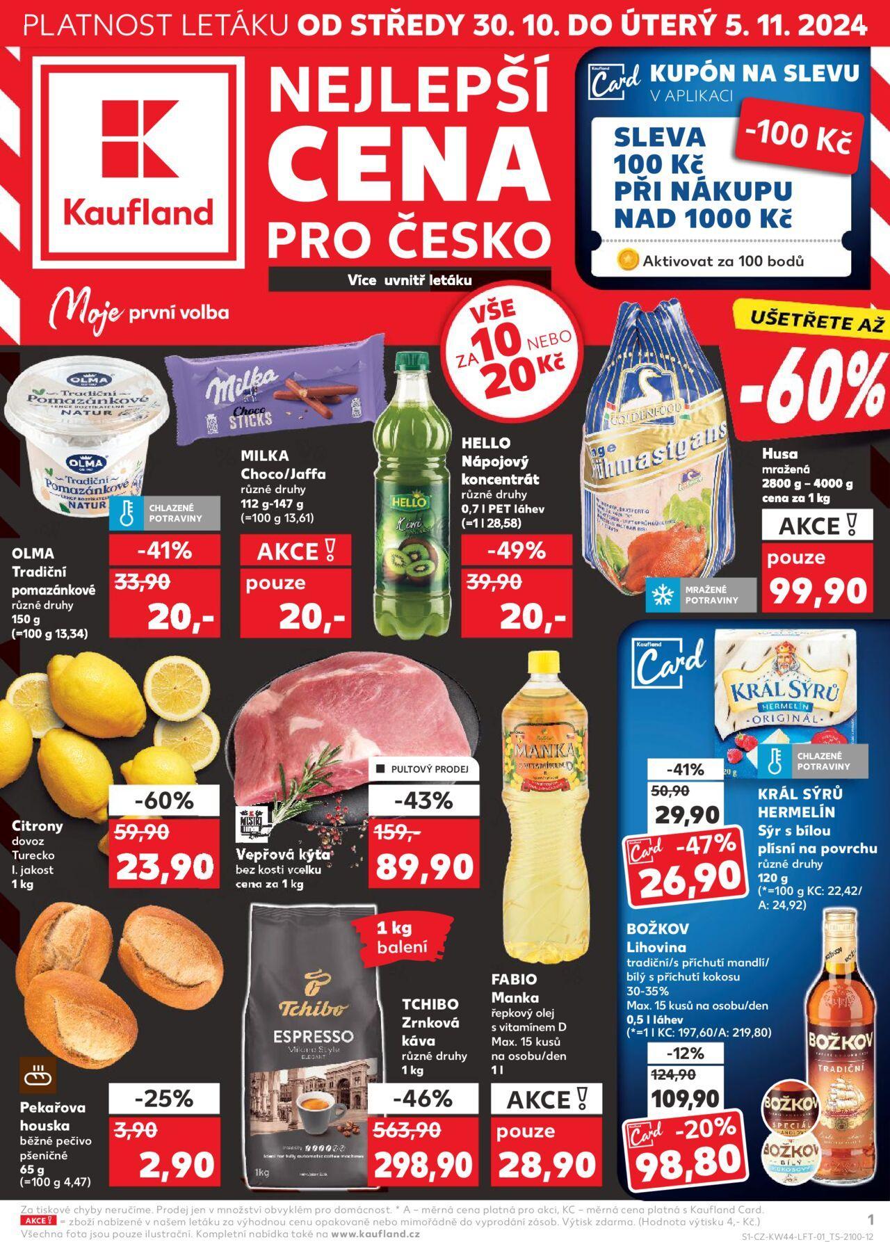 Kaufland leták - Plzeň Bory 30.10.2024 - 05.11.2024