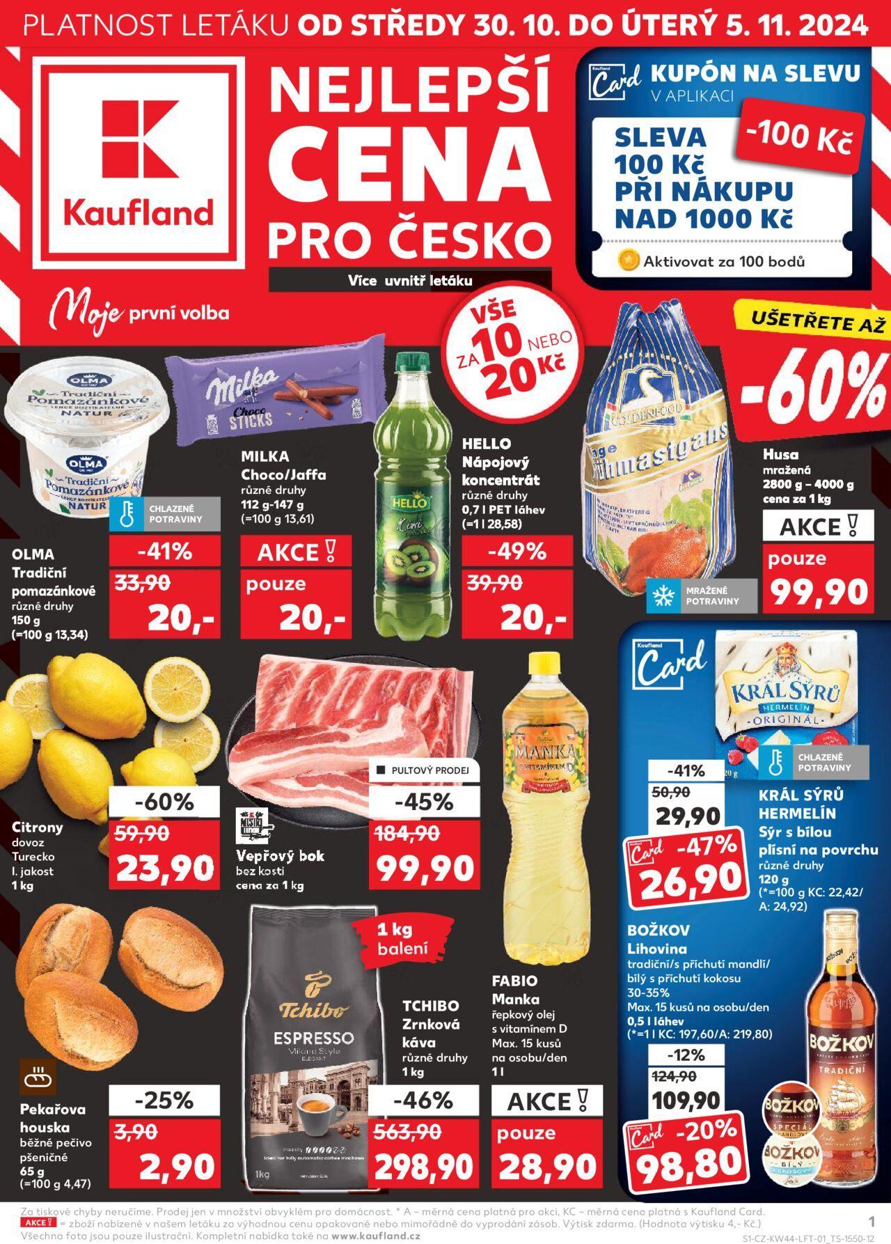 Kaufland leták - Praha 4 30.10.2024 - 05.11.2024