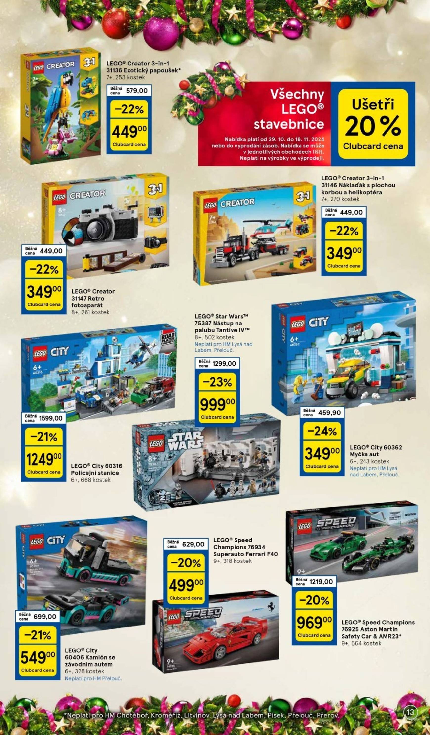 Leták Tesco Supermarket - Vánoční katalog hraček od 29.10. do 18.11. 13