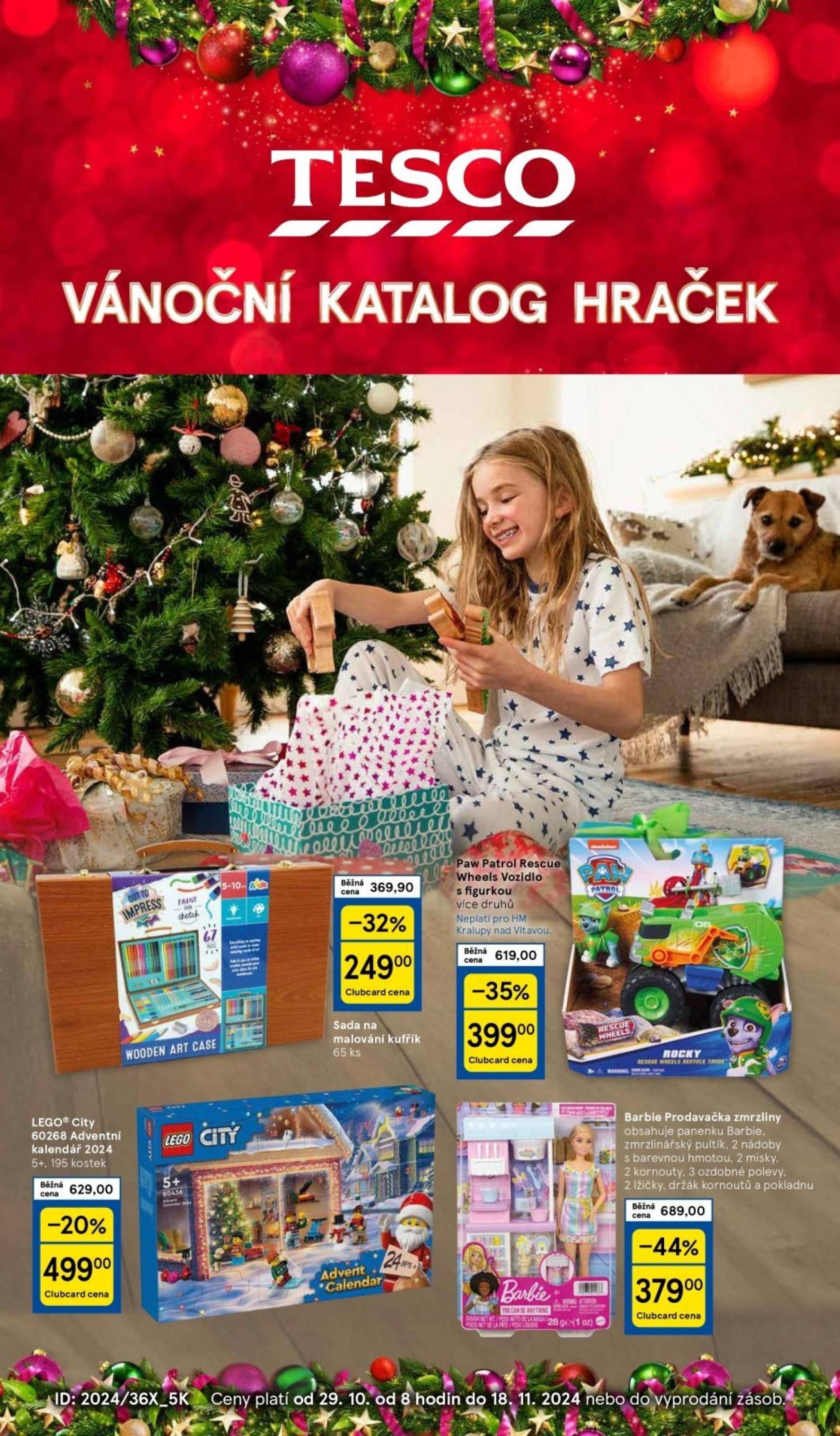 Leták Tesco Supermarket - Vánoční katalog hraček od 29.10. do 18.11.