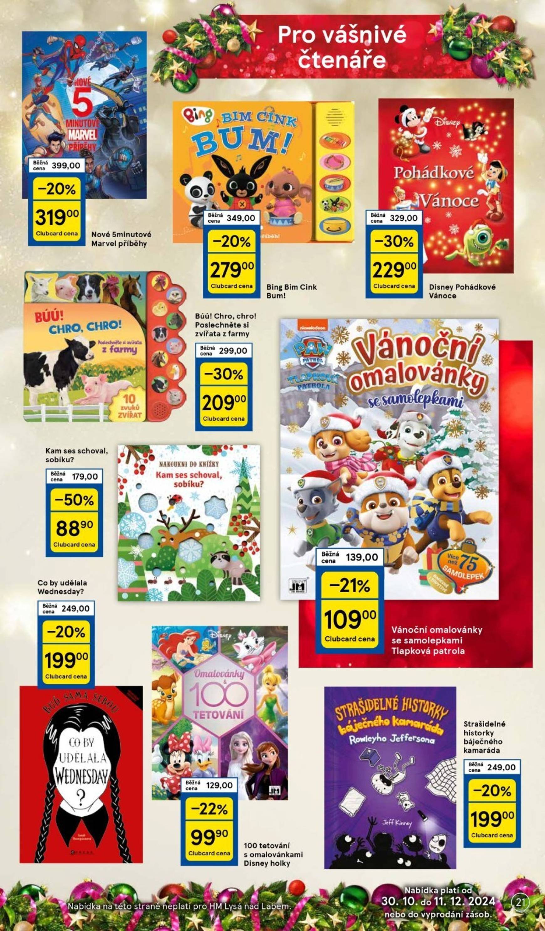 Leták Tesco Supermarket - Vánoční katalog hraček od 29.10. do 18.11. 21