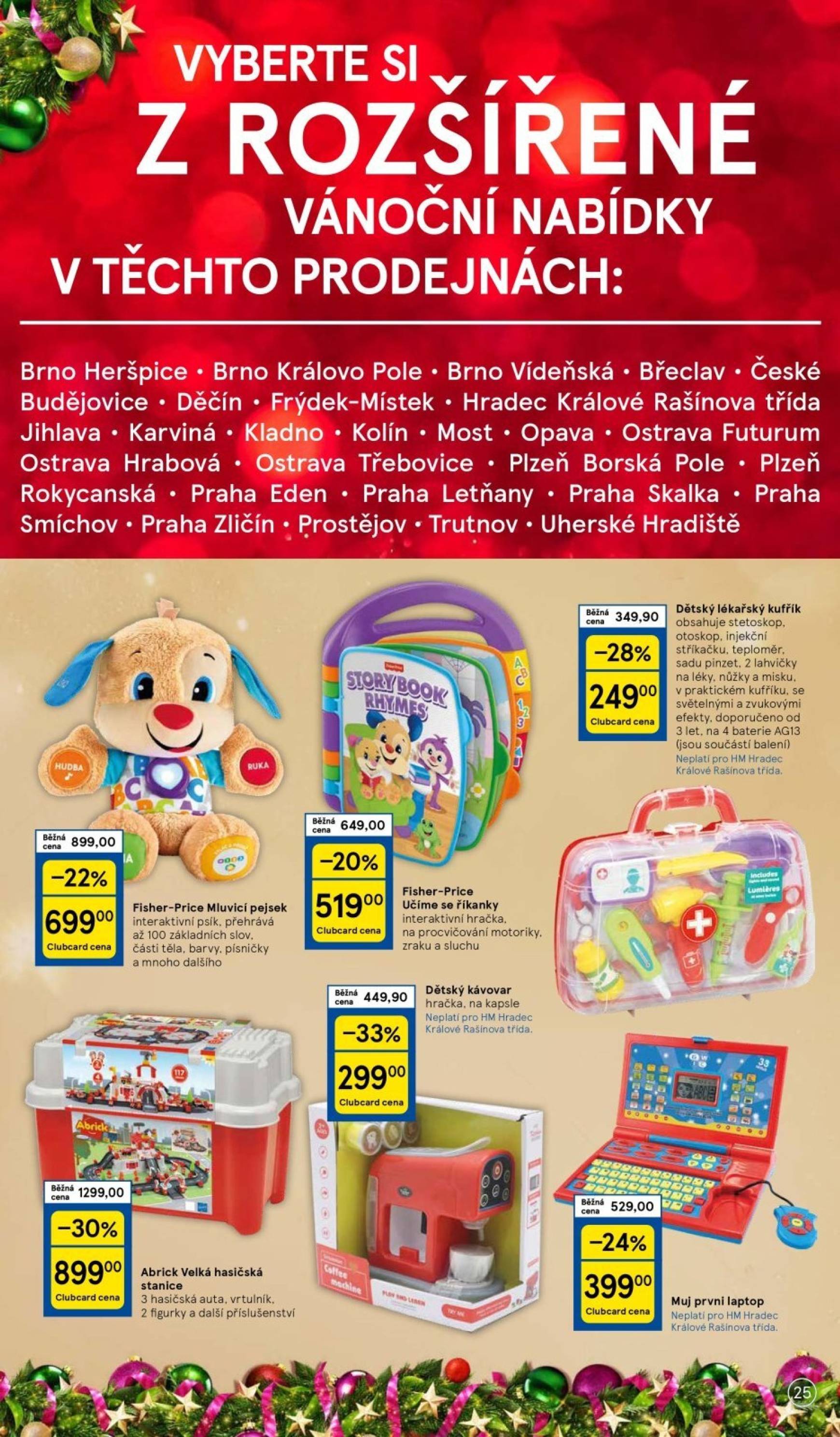 Leták Tesco - Vánoční katalog hraček od 29.10. do 18.11. 25