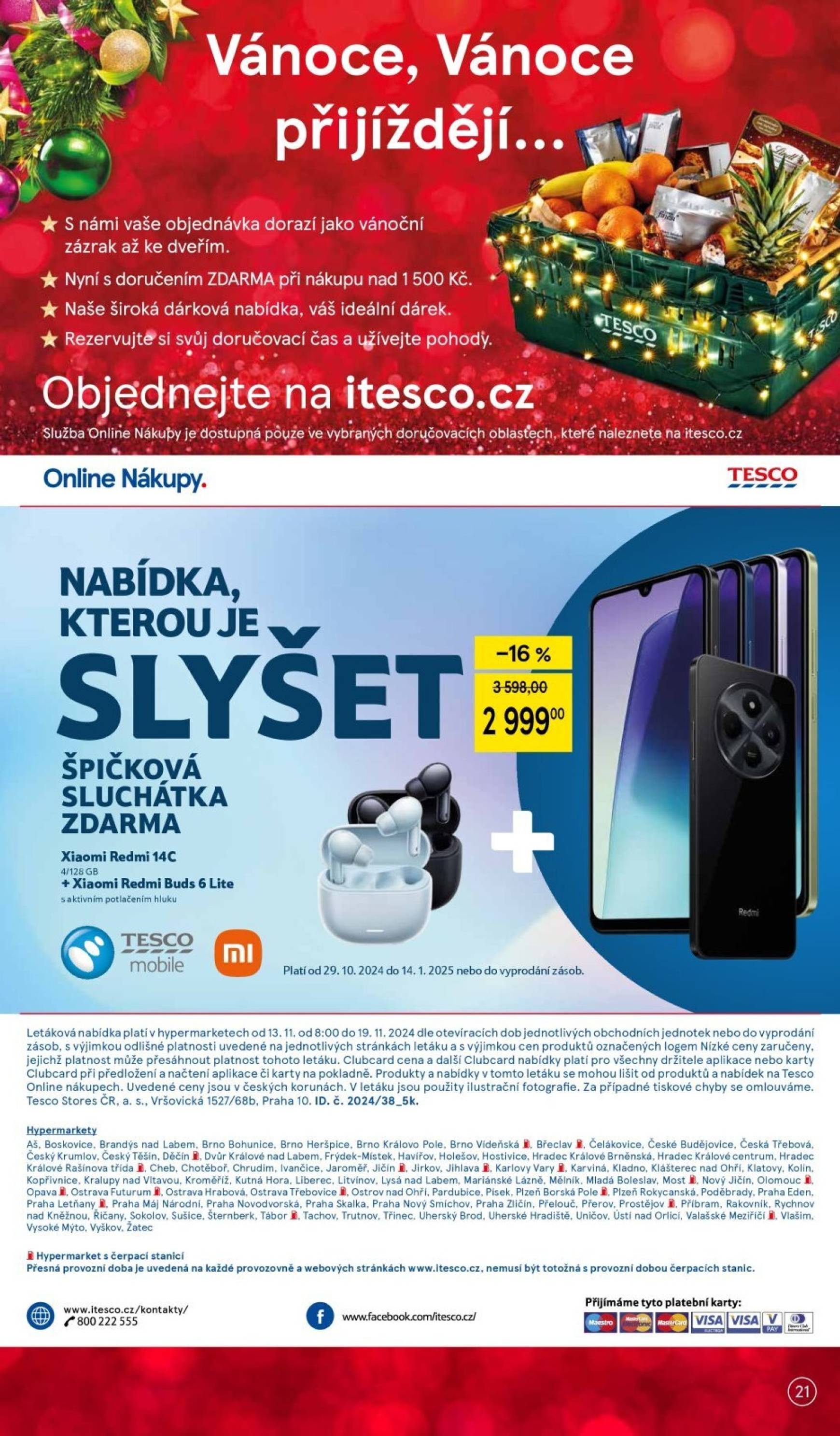 Leták Tesco od 13.11. do 19.11. 21