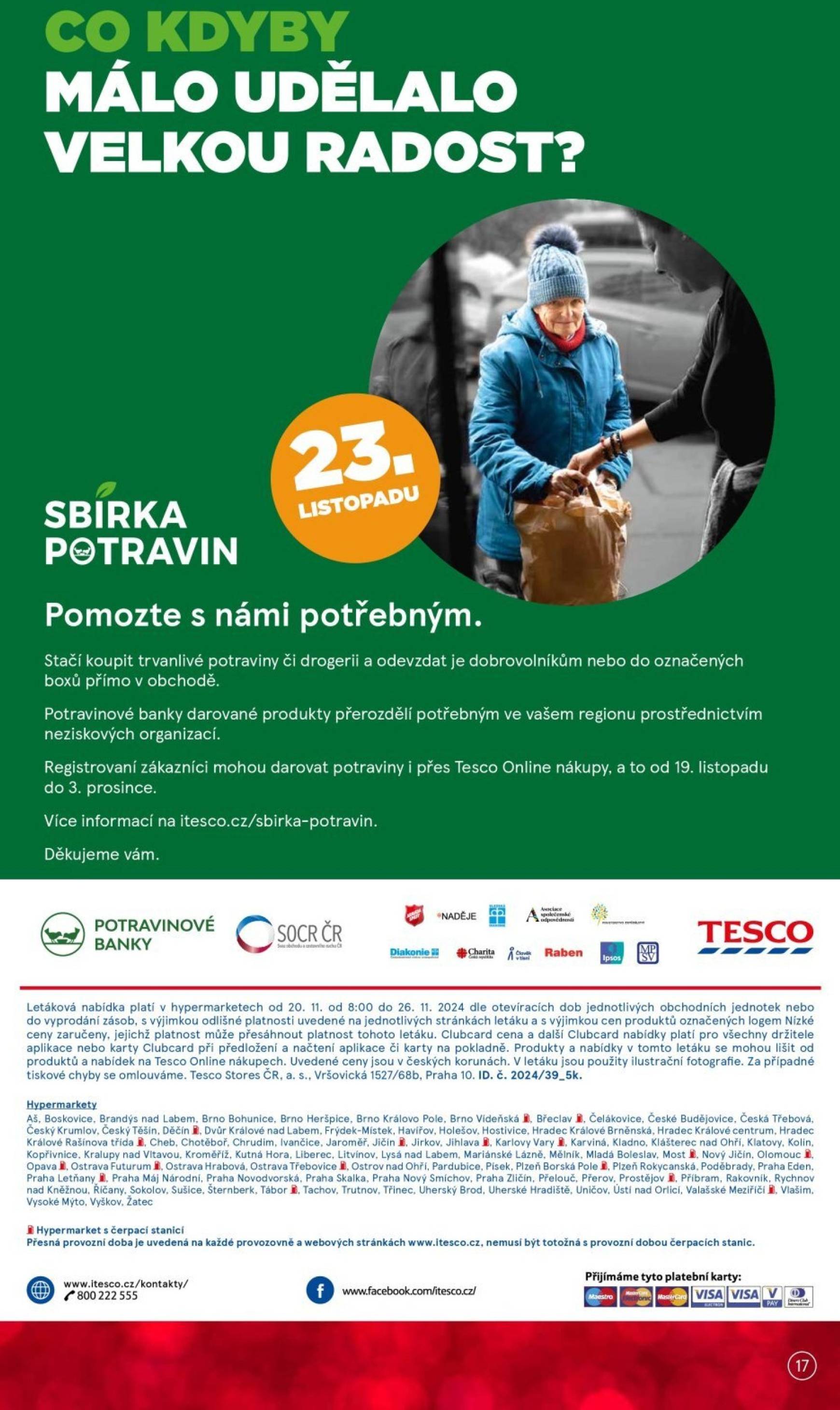 Leták Tesco od 20.11. do 26.11. 17