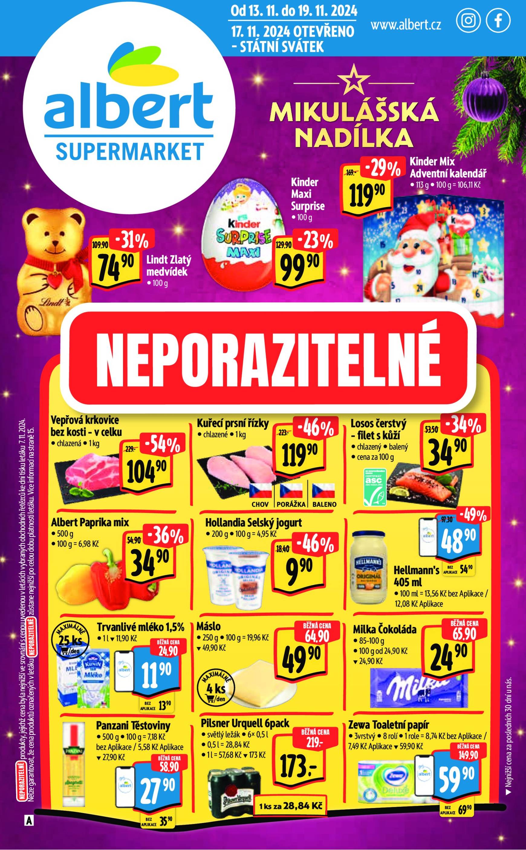 Leták Albert Supermarket od 13.11. do 19.11.