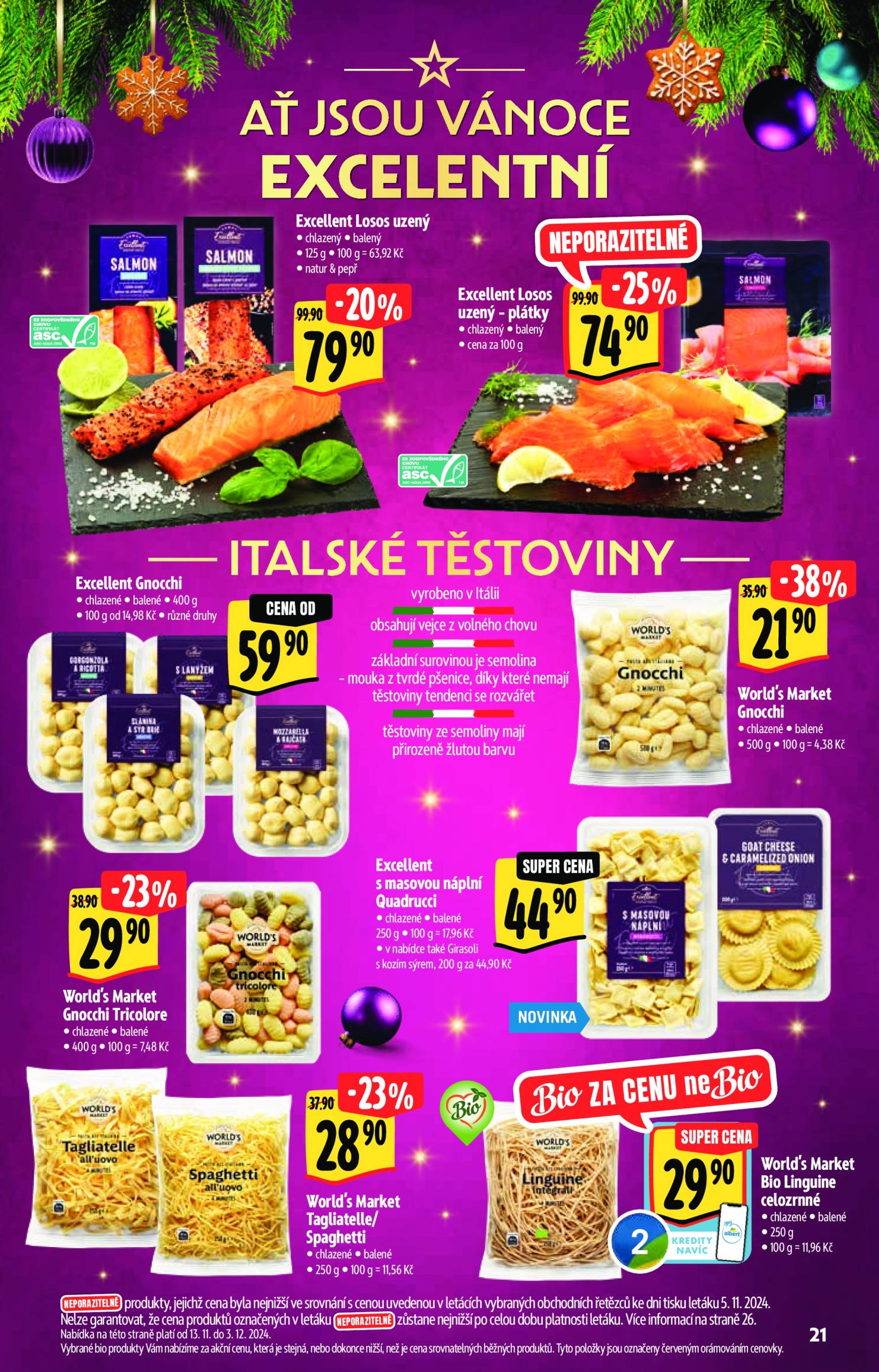 Leták Albert Supermarket - Vánoce od 13.11. do 31.12. 21