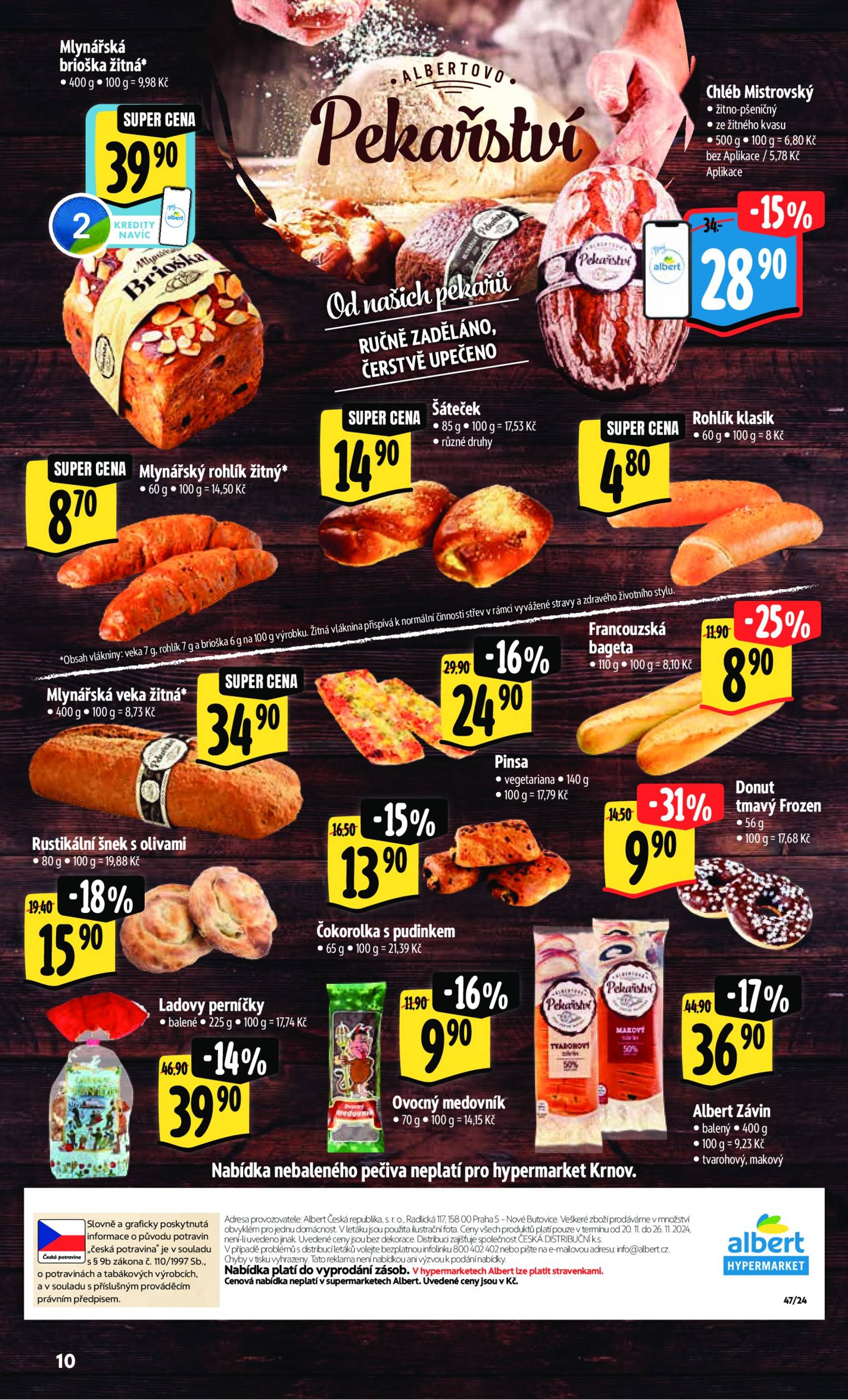 Leták Albert Hypermarket od 20.11. do 26.11. 17