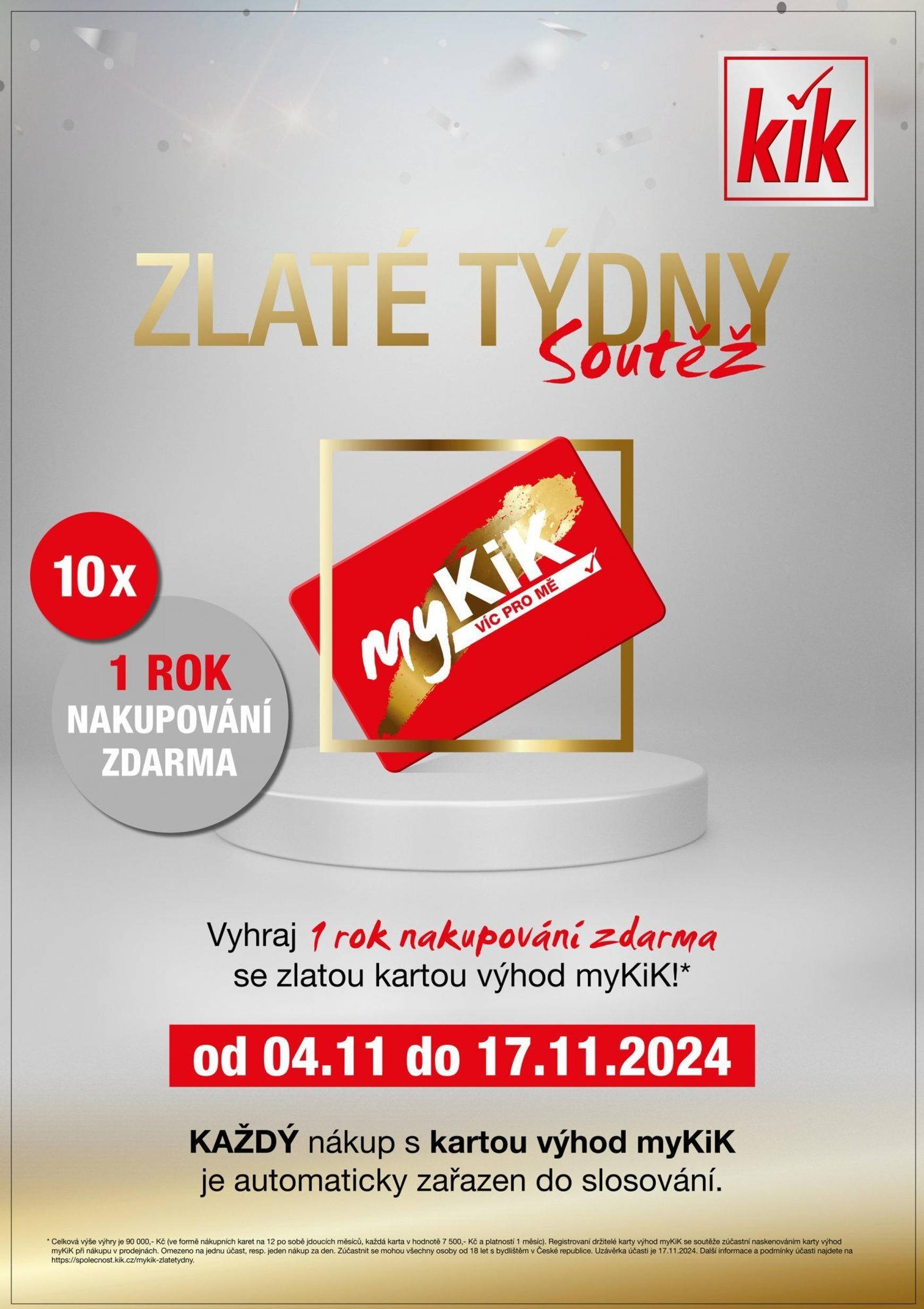 Leták Kik - Zlaté týdny od 04.11. do 17.11.