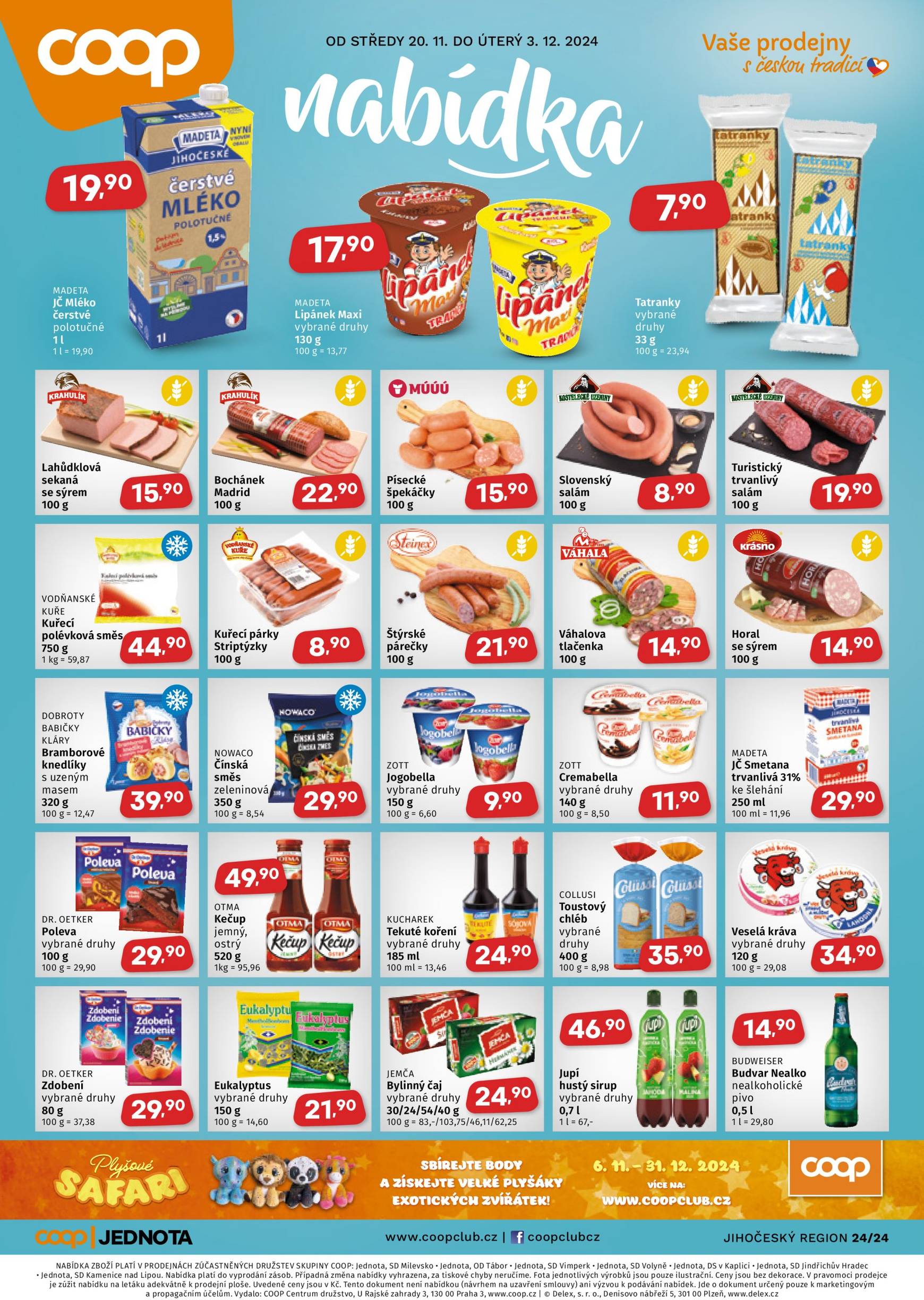 Leták Coop - Jižní Čechy od 20.11. do 03.12.