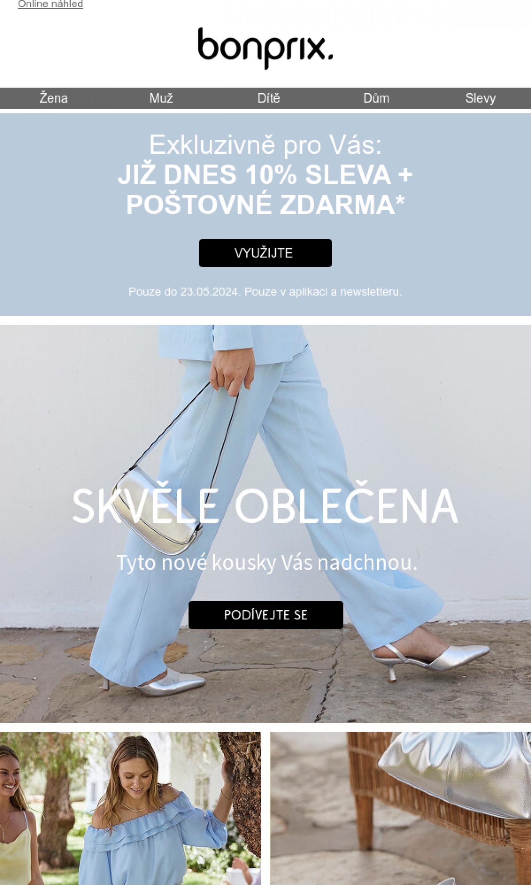 Leták Bonprix - Stylové kousky aktuální 21.05. - 28.05.