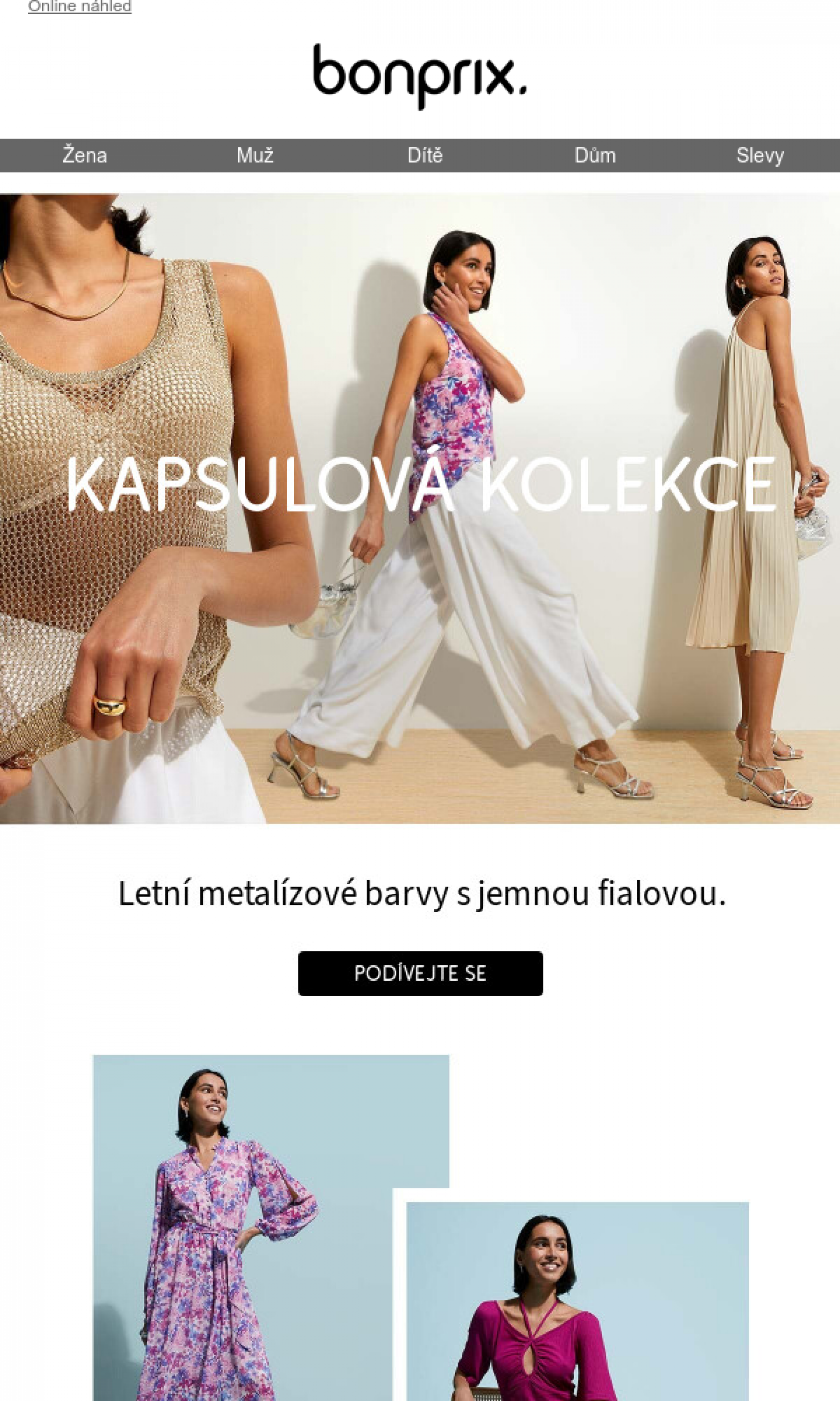 Leták Bonprix katalog - Naše Kapsulová kolekce aktuální 25.05. - 31.08.