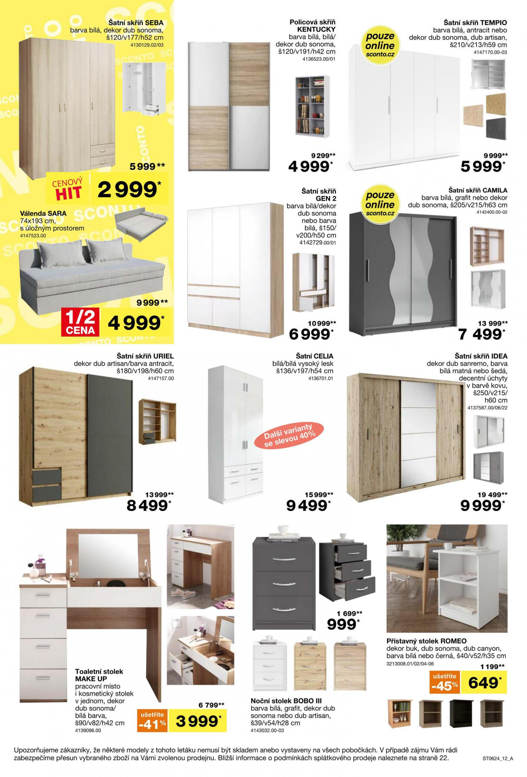 Leták SCONTO nábytek aktuální 01.05. - 12.05. 12