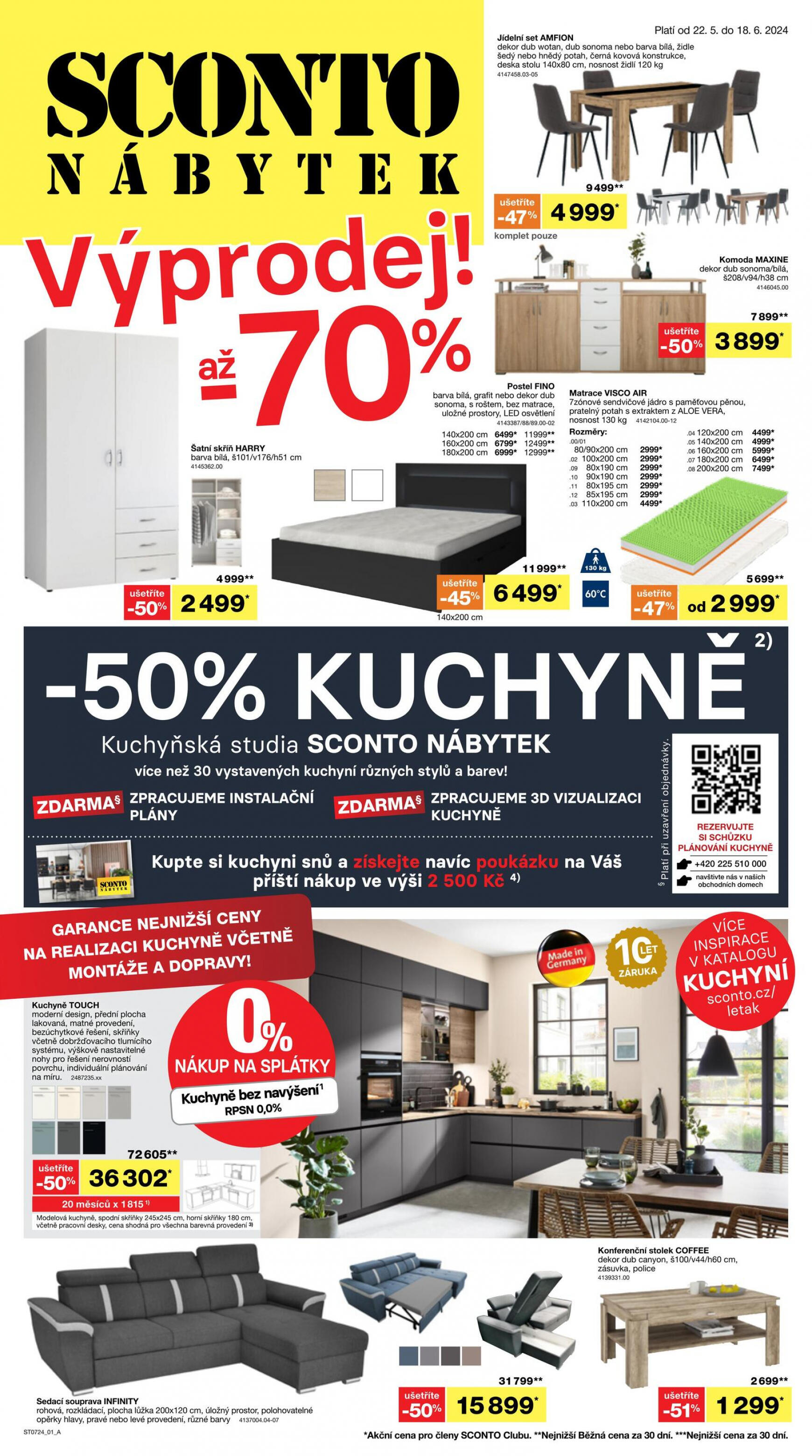 Leták SCONTO Nábytek aktuální 22.05. - 18.06.