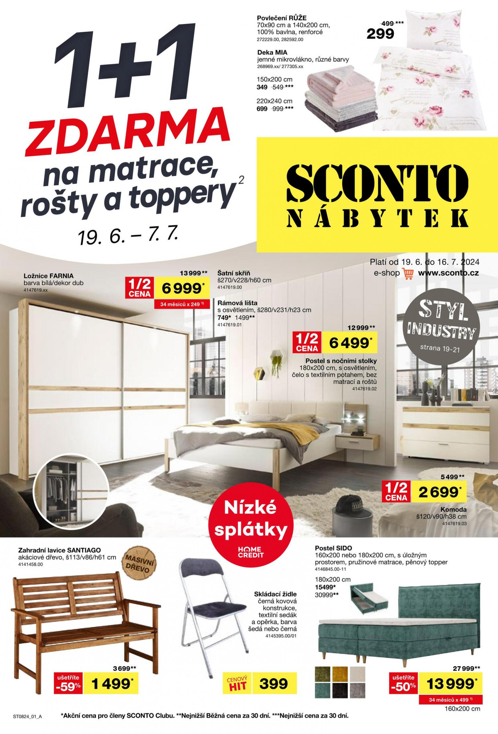 Leták SCONTO Nábytek aktuální 19.06. - 07.07.