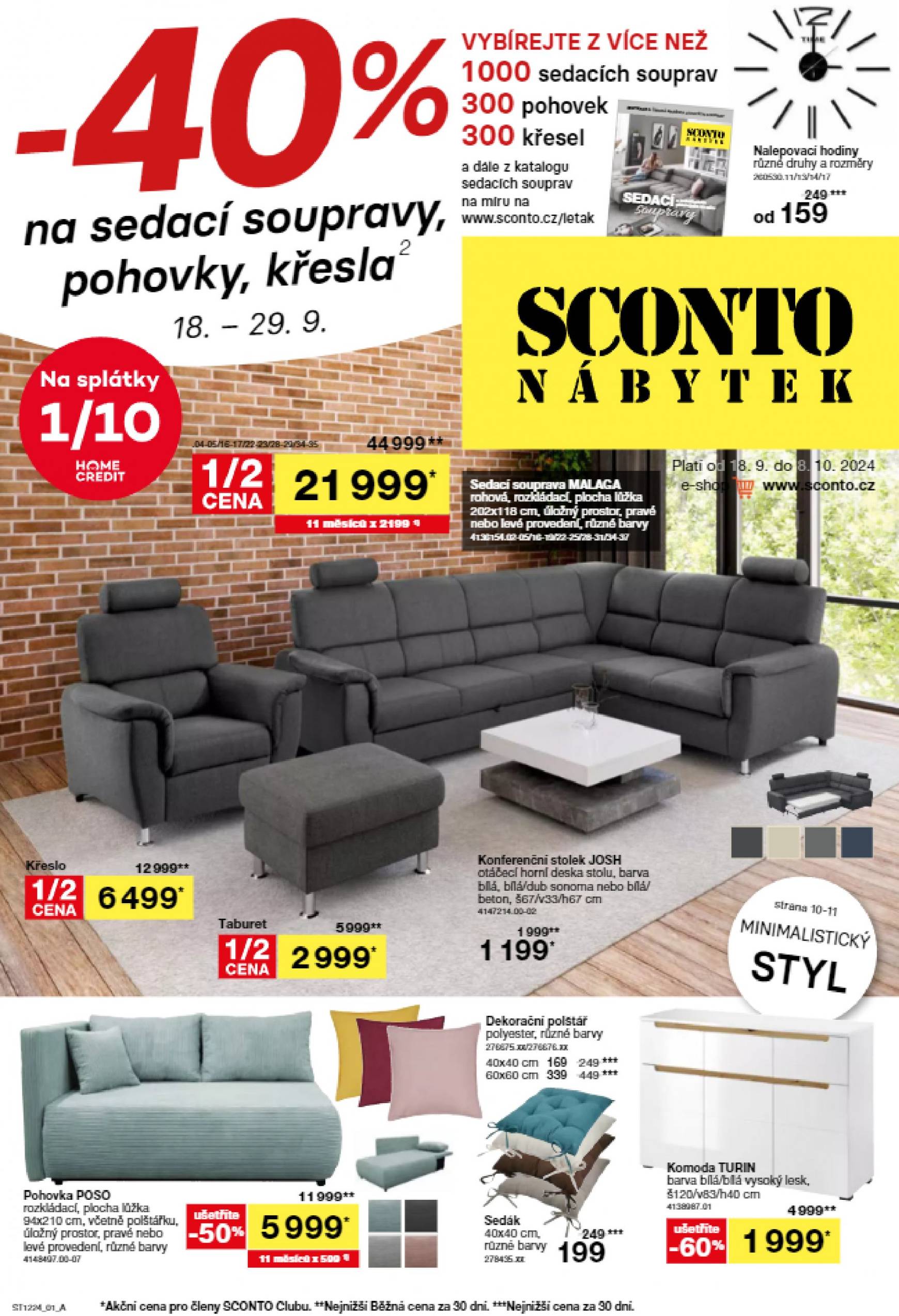 Leták SCONTO Nábytek od 18.09. do 08.10.