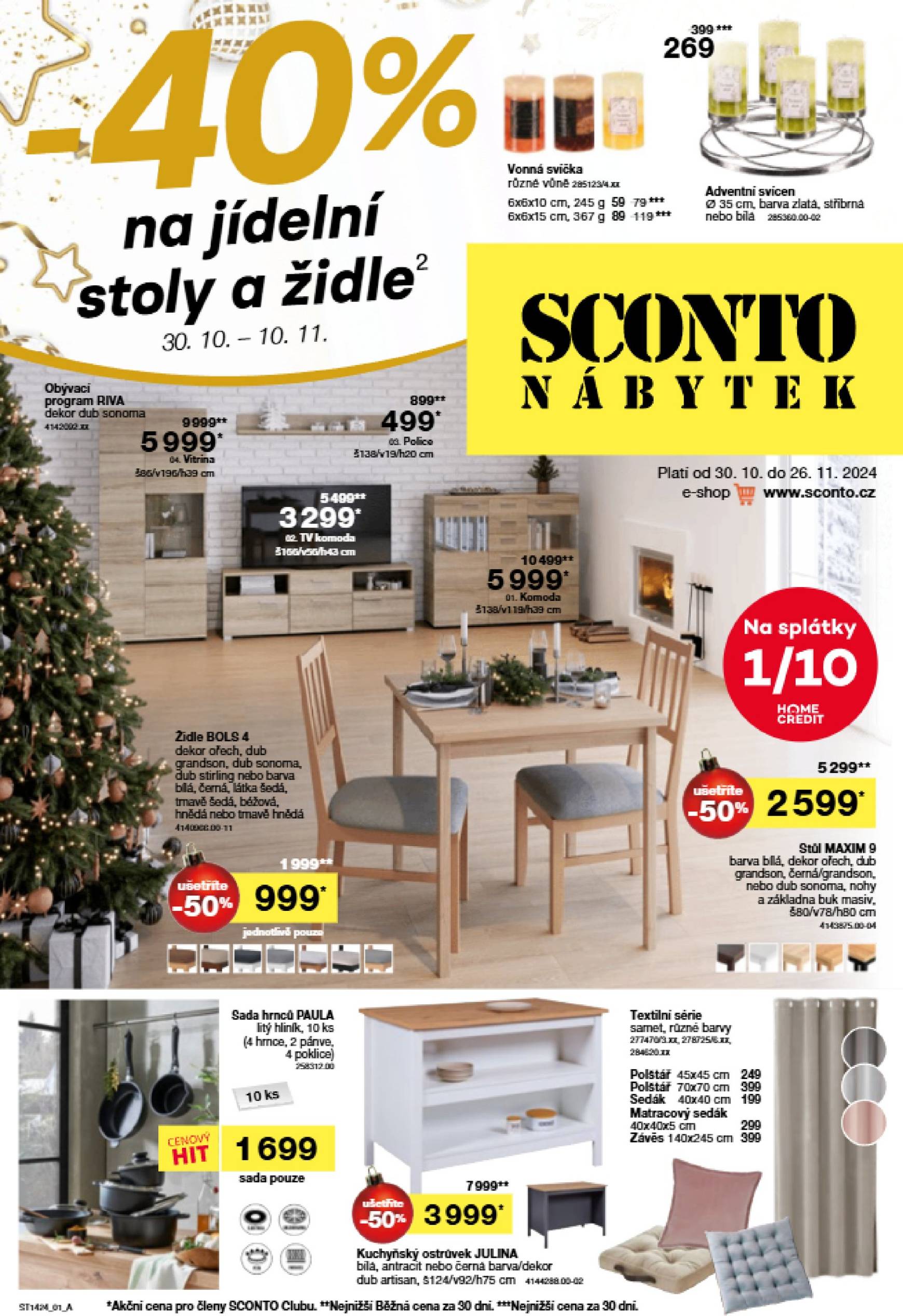 Leták SCONTO Nábytek od 30.10. do 26.11.