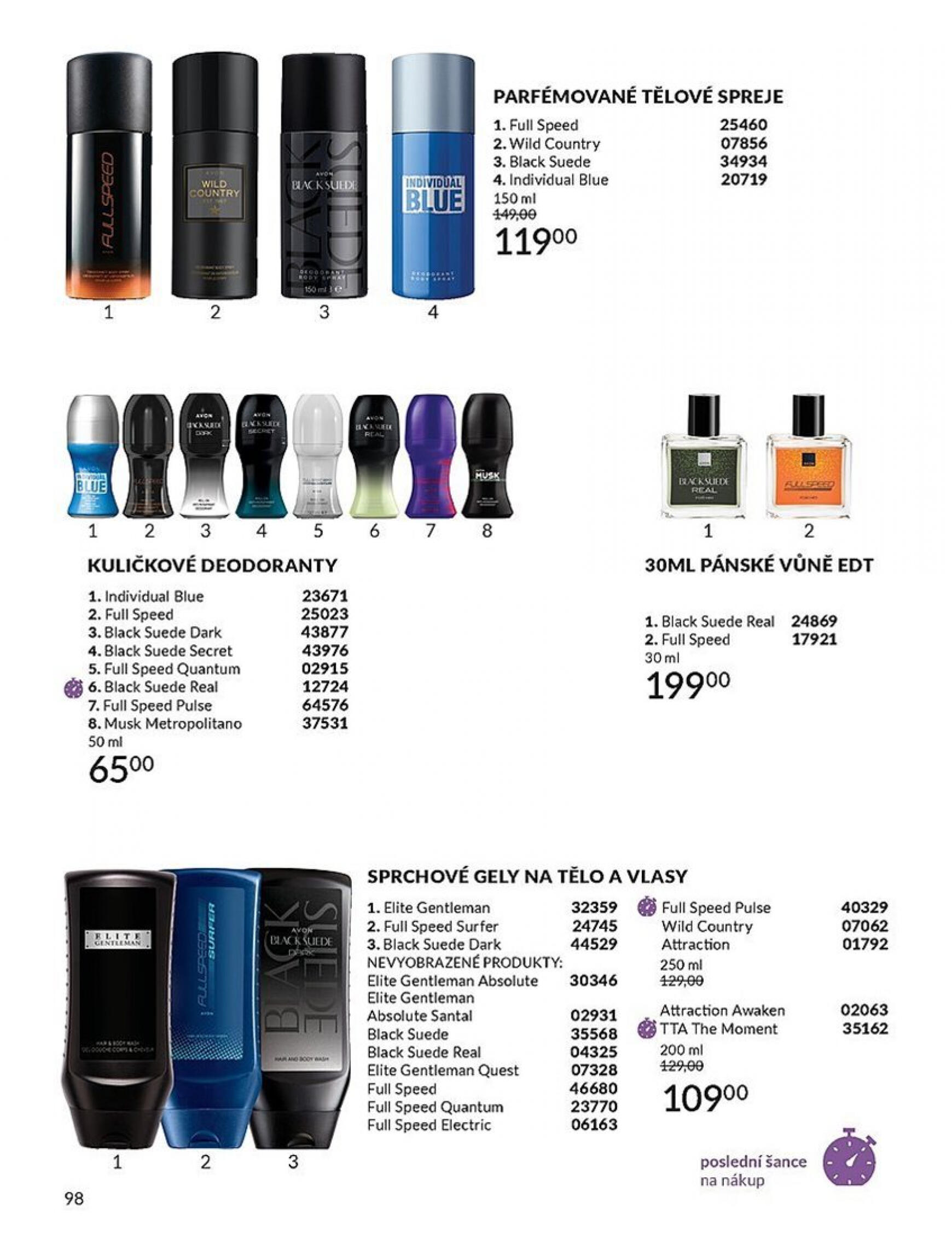 Leták AVON aktuální 01.05. - 31.05. 98