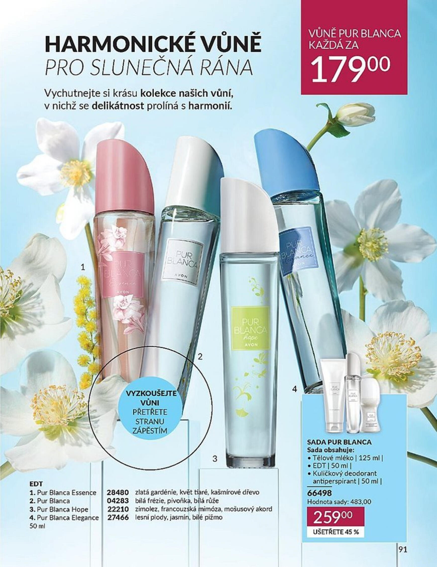 Leták AVON od 01.08. do 31.08. 91