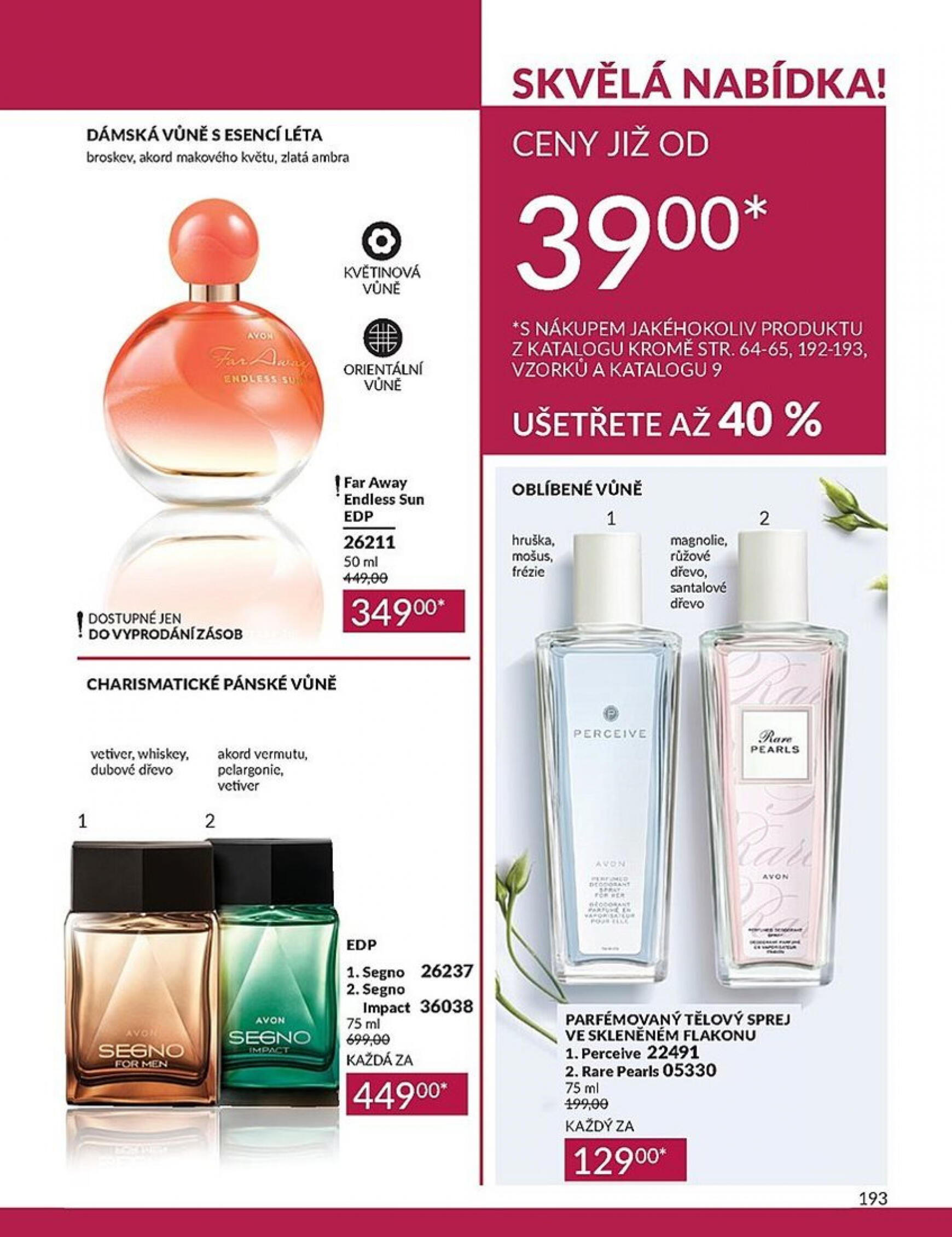 Leták AVON od 01.08. do 31.08. 193