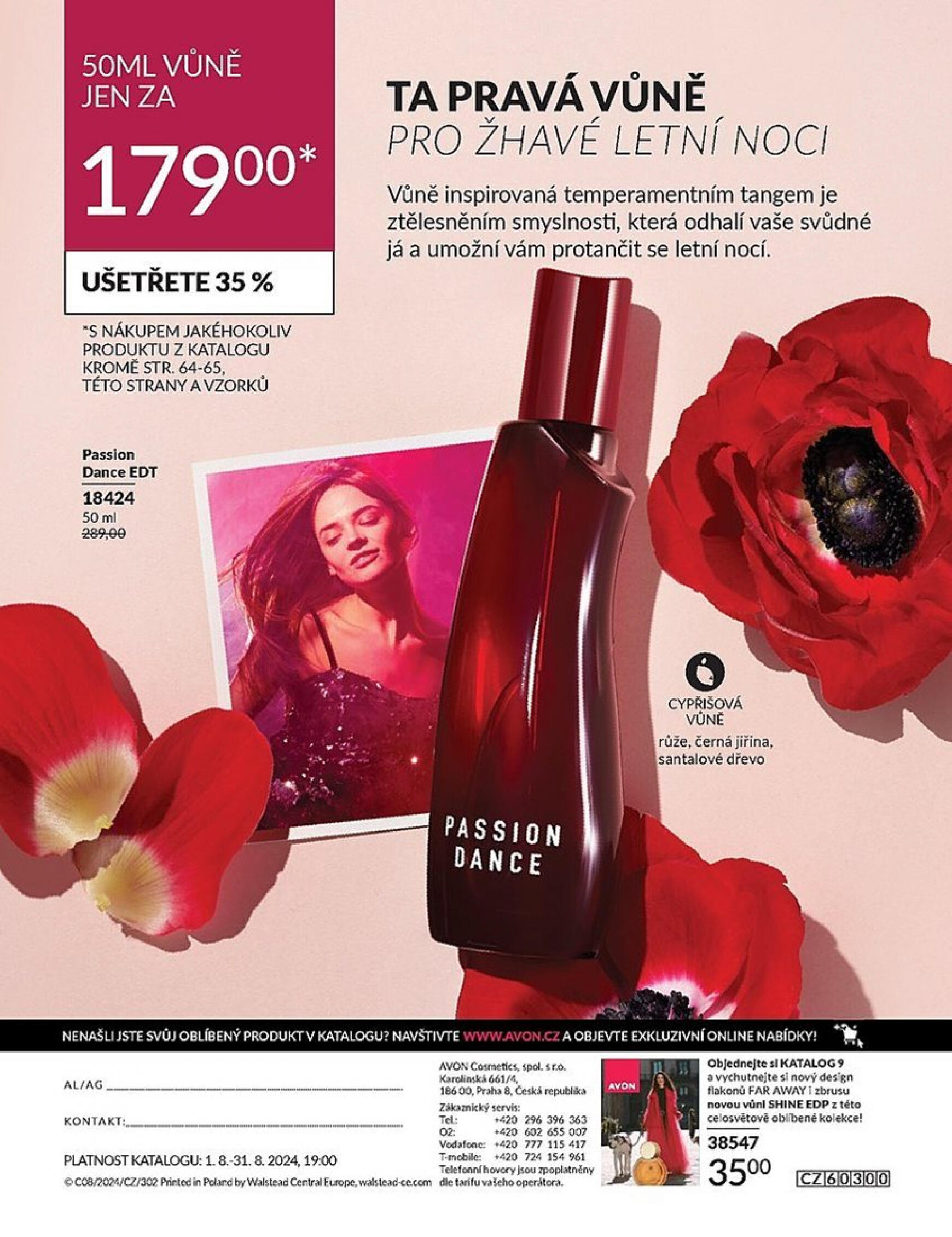 Leták AVON od 01.08. do 31.08. 196