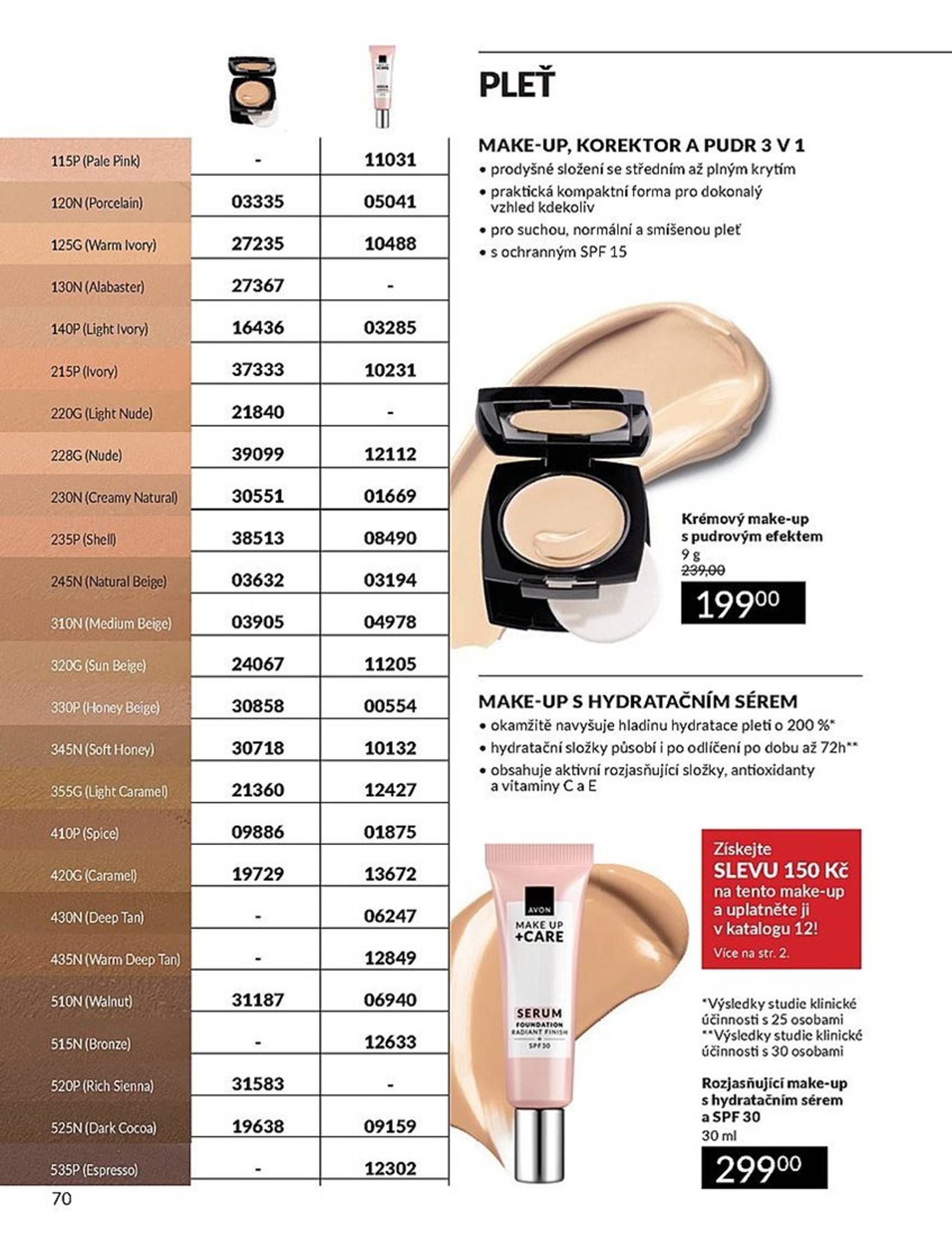 Leták AVON od 01.11. do 30.11. 70