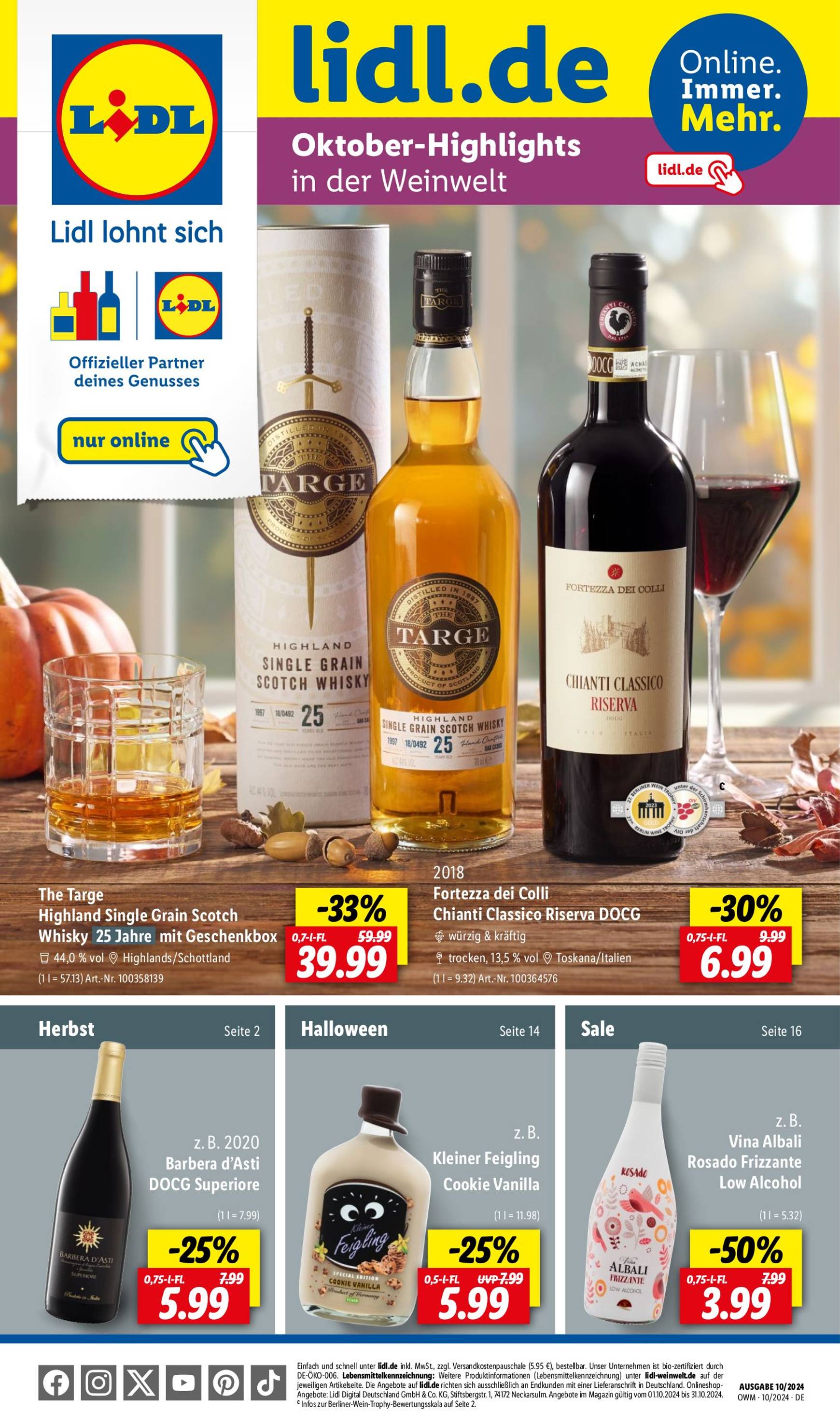 Lidl - Highlights in der Weinwelt-Prospekt gültig ab 01.10. - 31.10.