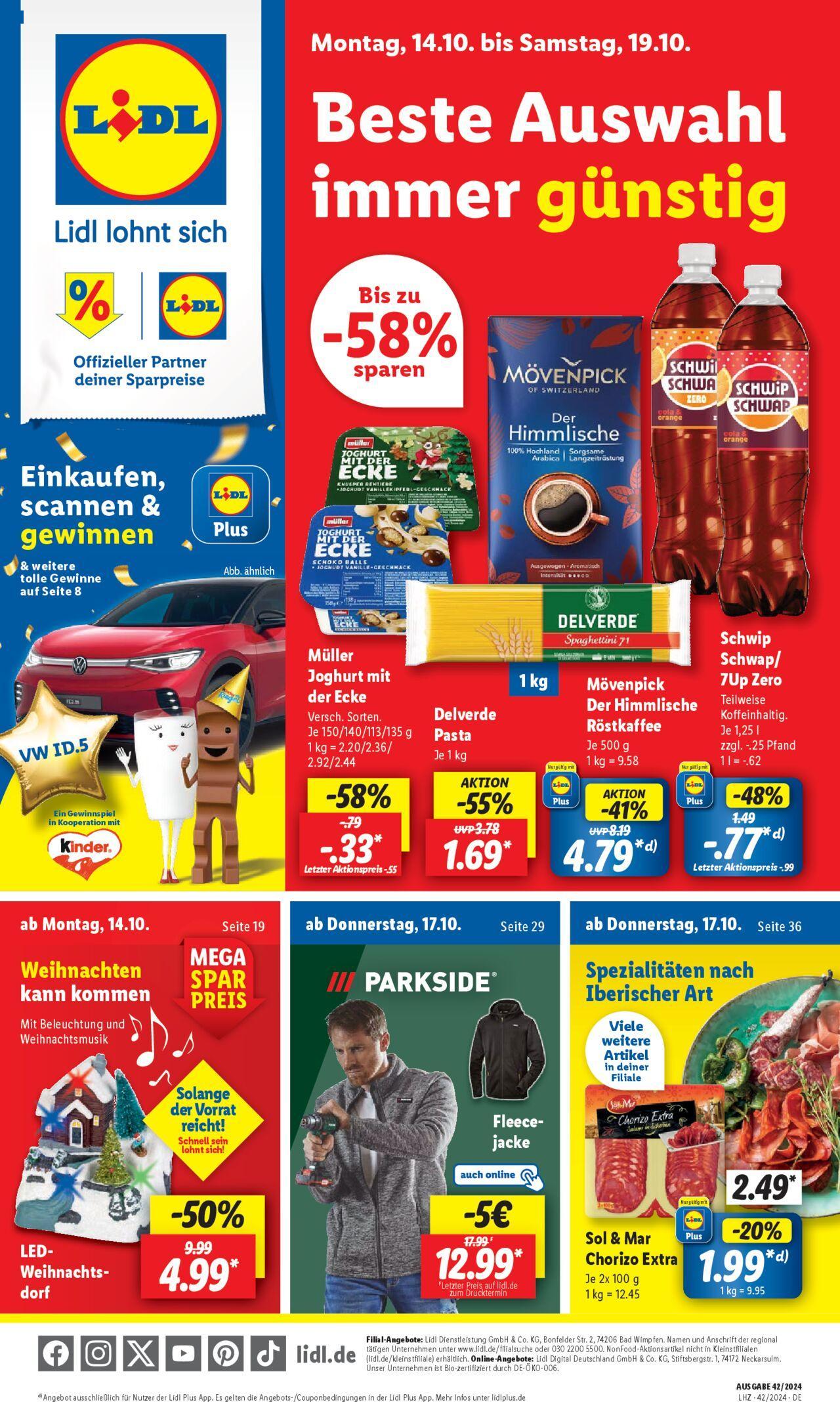 Lidl Prospekt 14.10.2024 - 19.10.2024