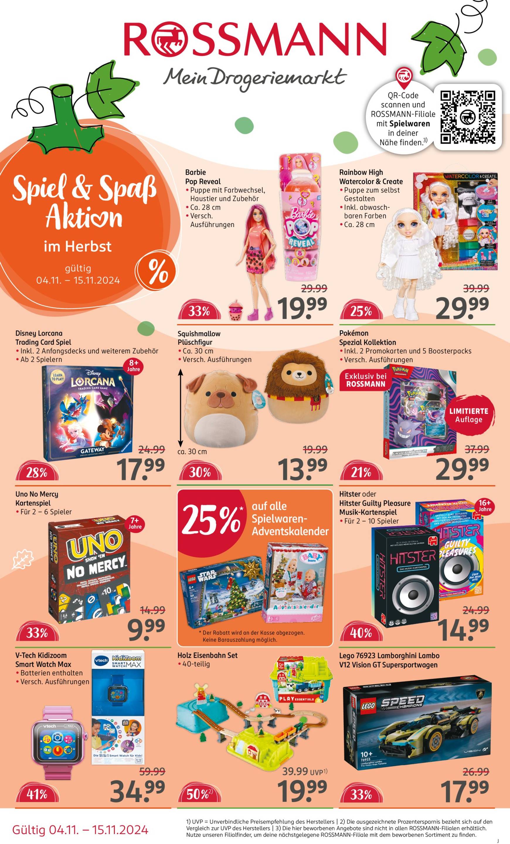 ROSSMANN - Spiel und Spass Aktion-Prospekt gültig von 04.11. bis 15.11.