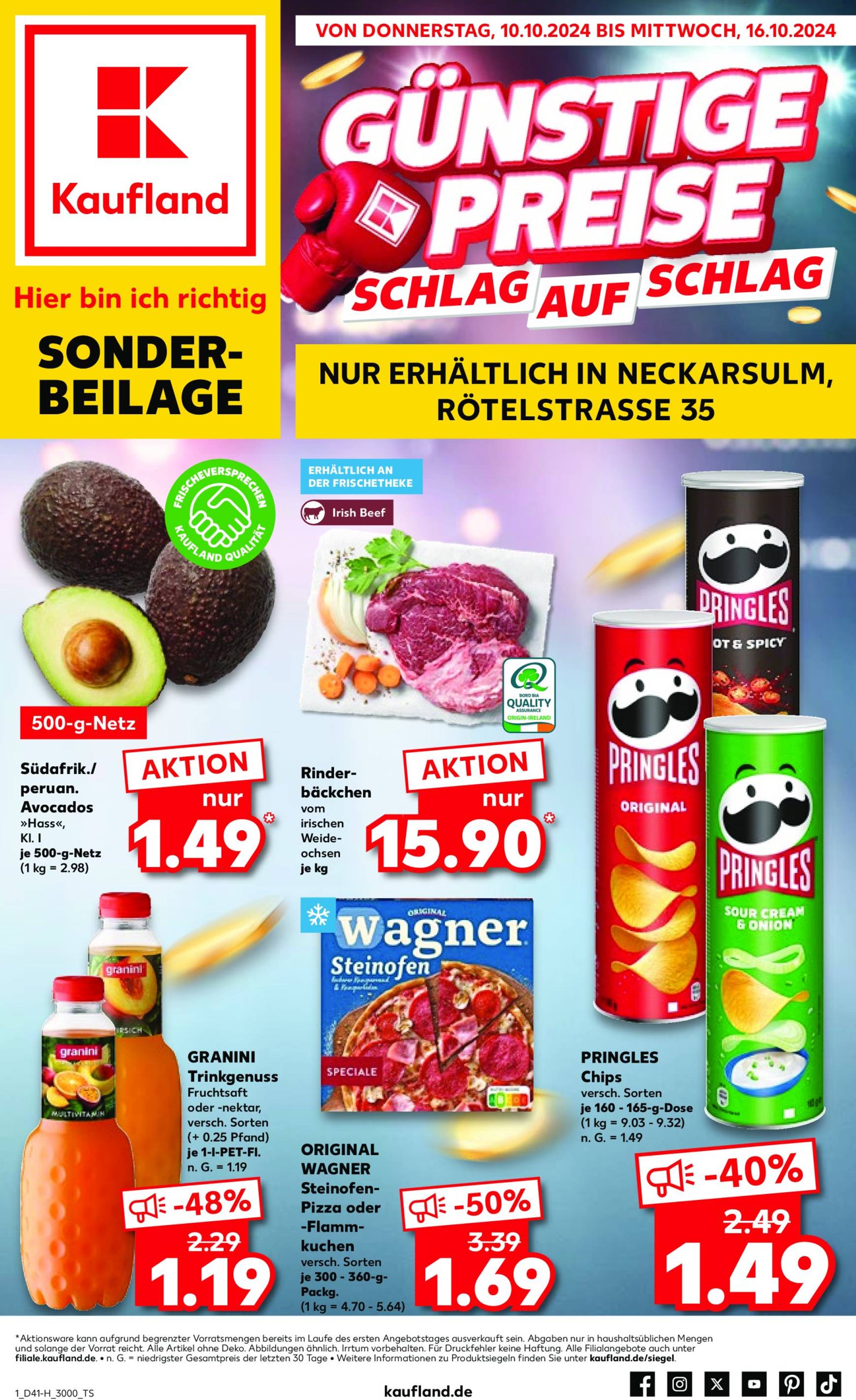 Kaufland - Neckarsulm-Prospekt gültig von 10.10. bis 16.10.