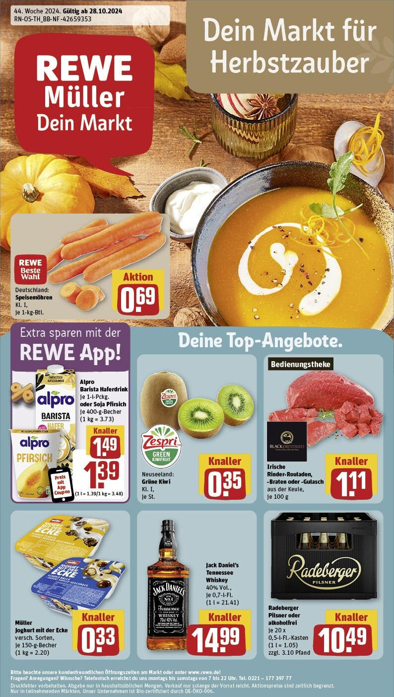 Rewe - Gera, Dornaer Straße 2 28.10.2024 - 02.11.2024