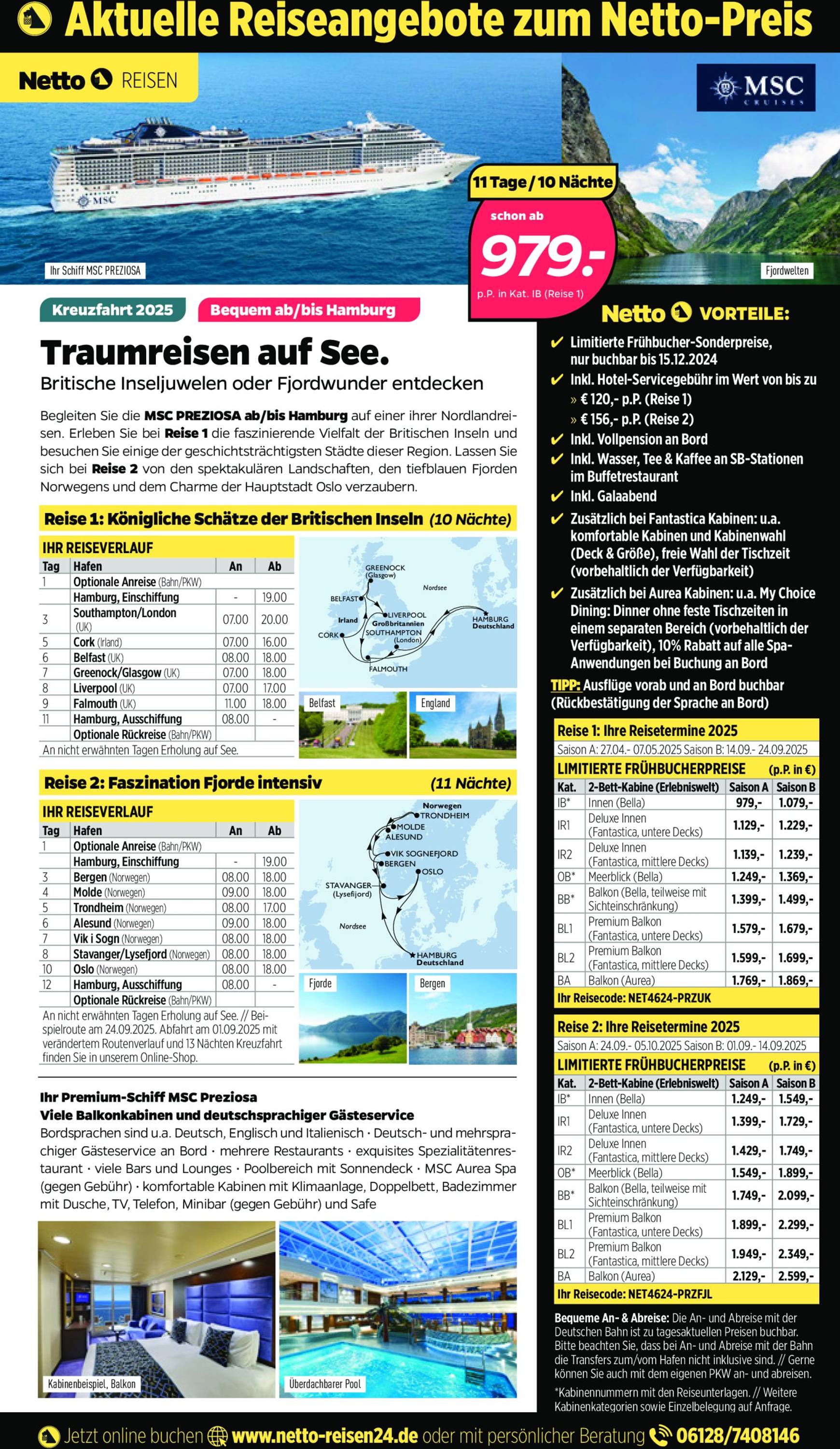 Netto - Reiseangebote-Prospekt gültig von 01.11. bis 30.11.