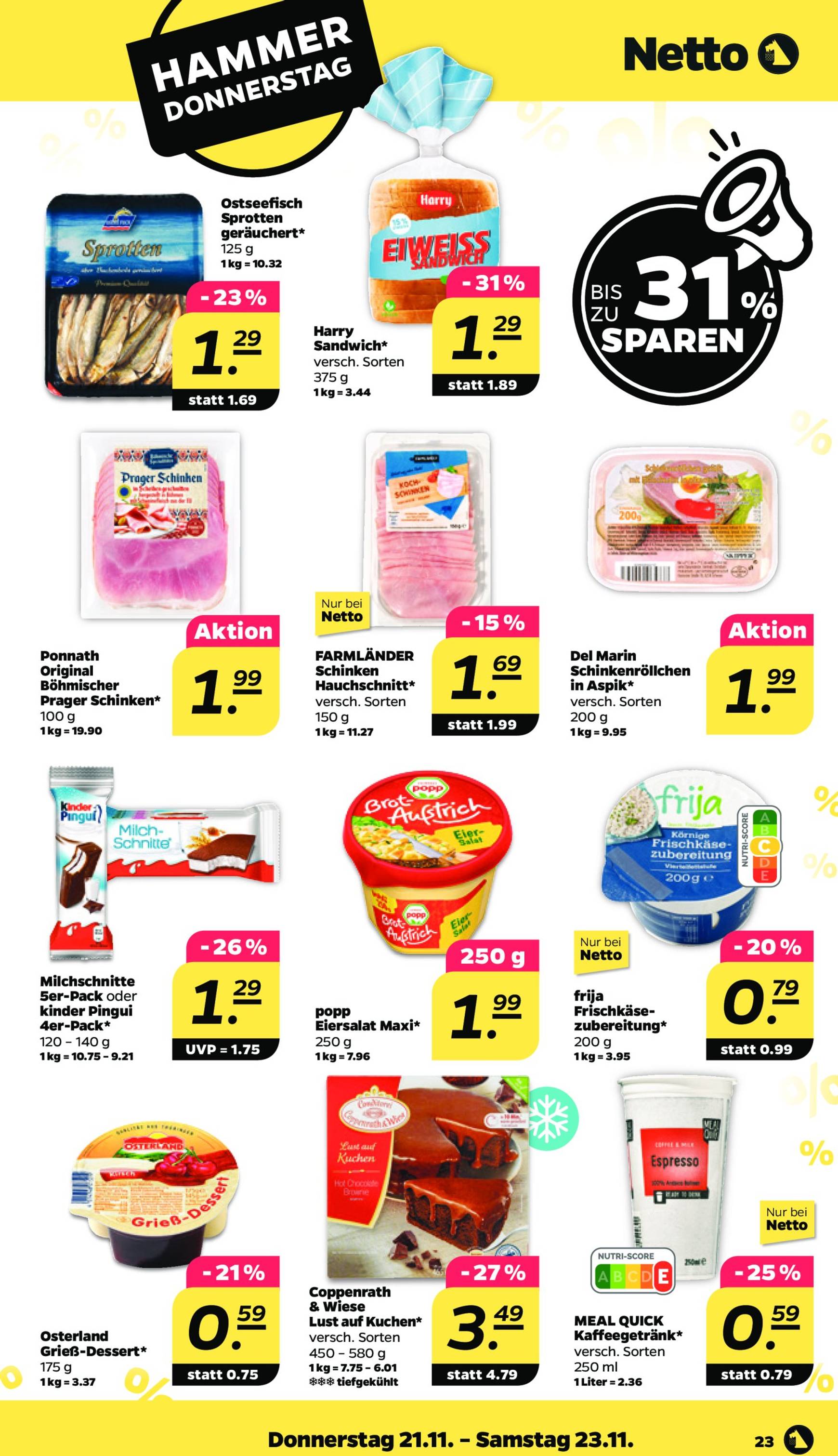 Netto-Prospekt gültig von 18.11. bis 23.11. 23