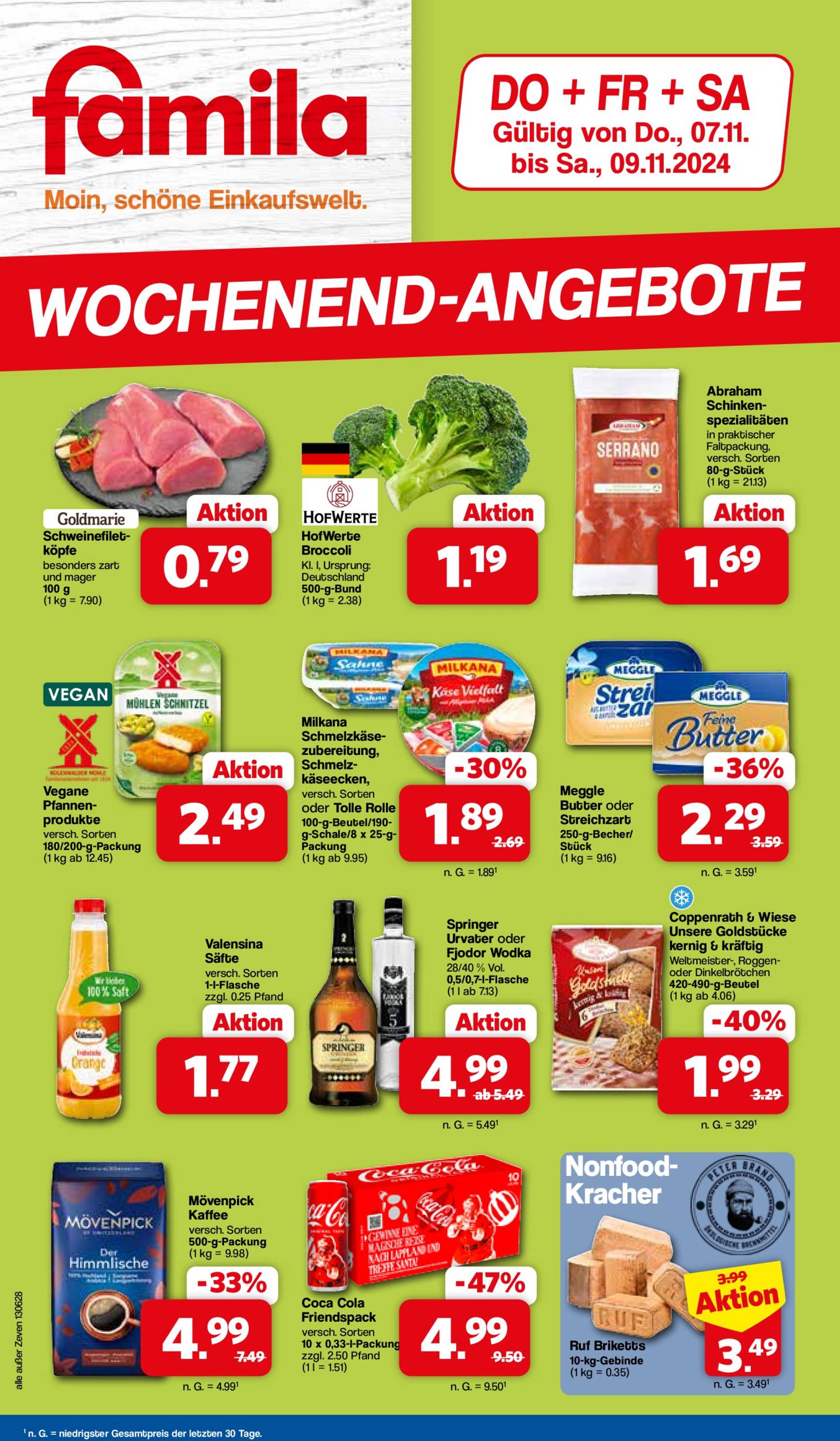 Famila Nordwest - Wochenend-Angebote-Prospekt gültig von 07.11. bis 09.11.