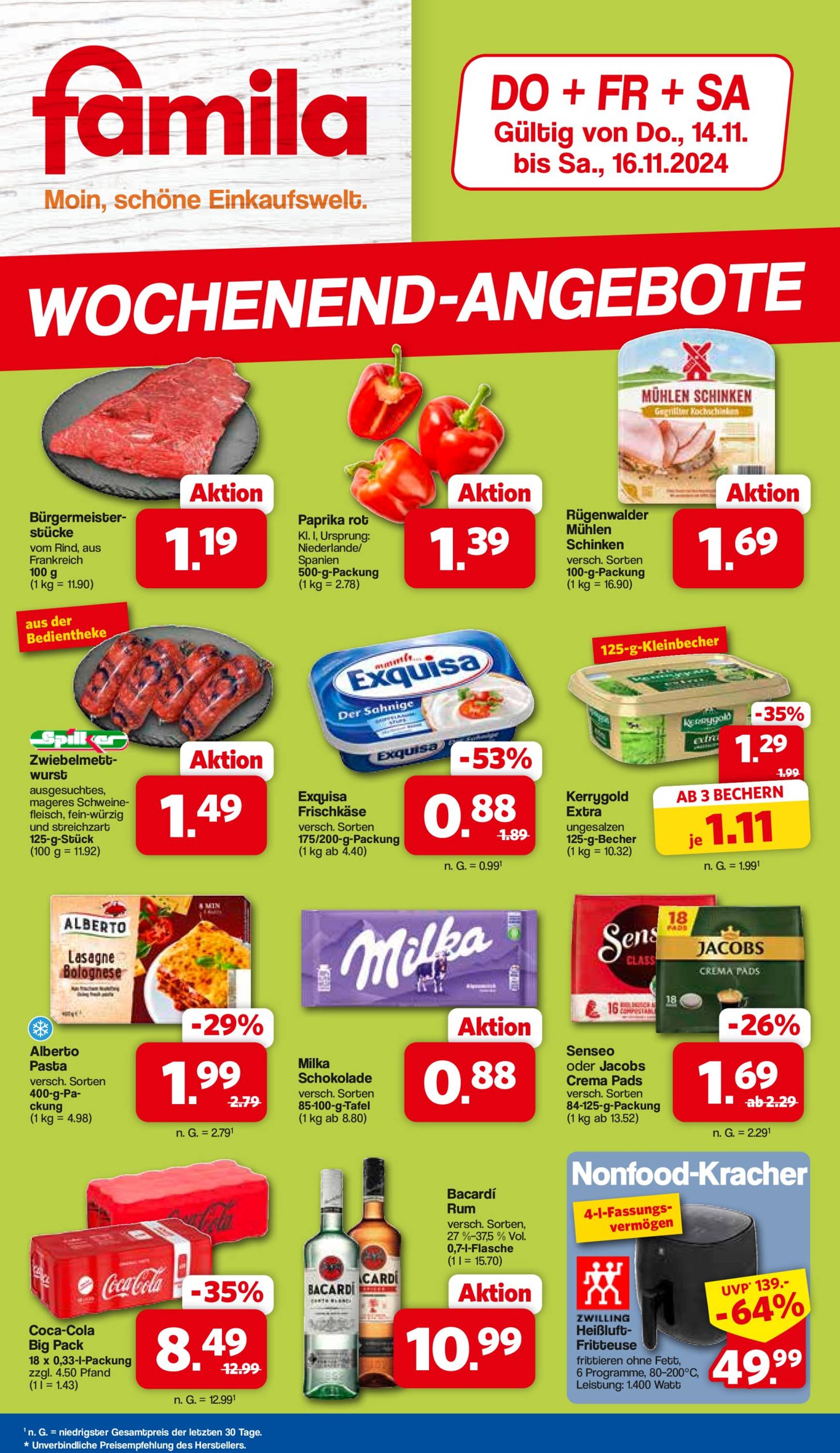 Famila Nordwest - Wochenend-Angebote-Prospekt gültig von 14.11. bis 16.11.