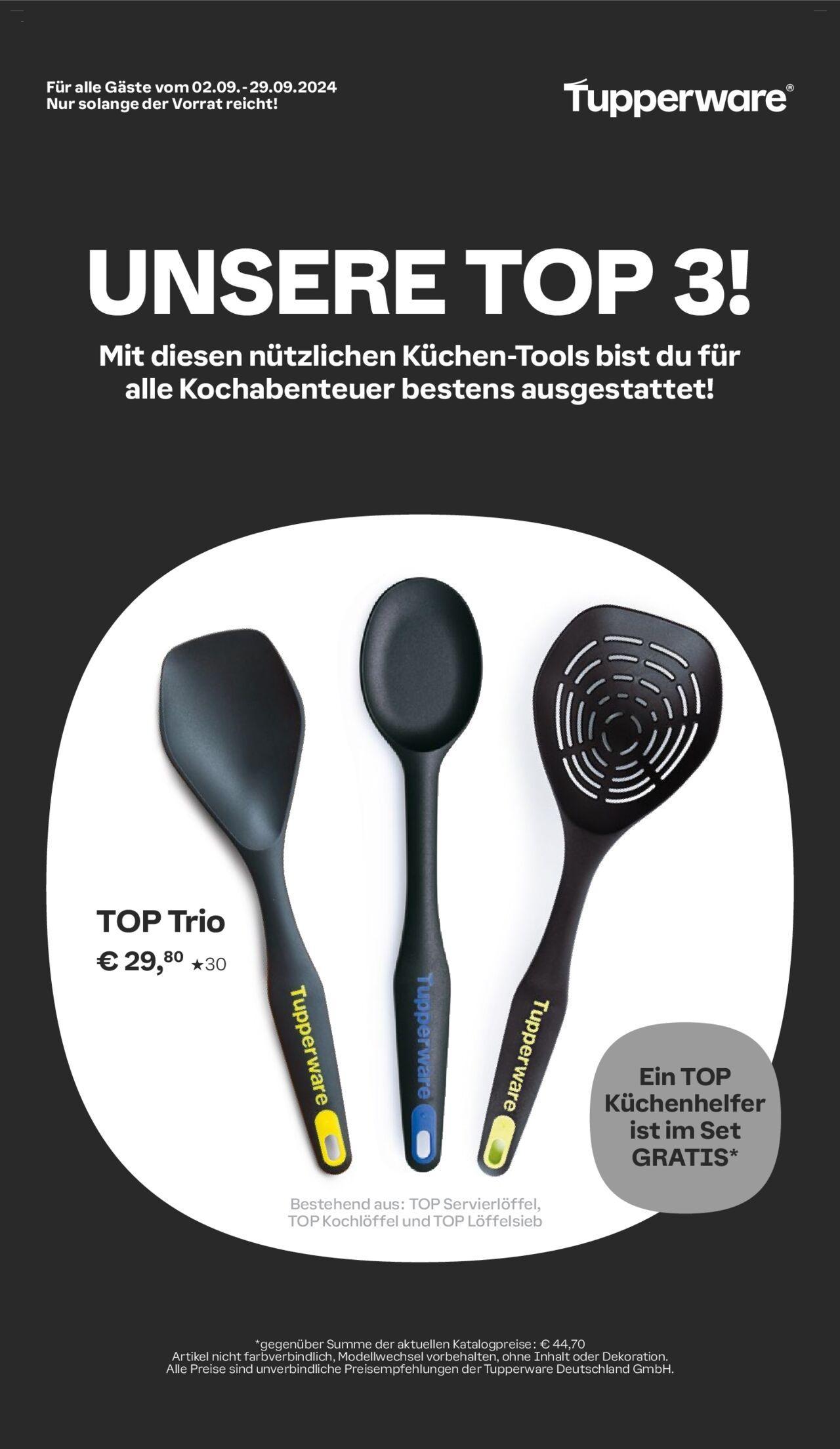 Tupperware Angebote Top Trio September 2024 » Prospekt Online 02.09.2024 - 29.09.2024