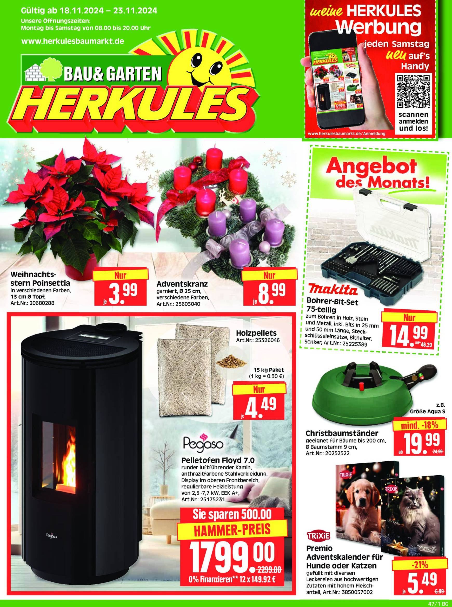 Herkules - Bau & Garten-Prospekt gültig von 18.11. bis 23.11.