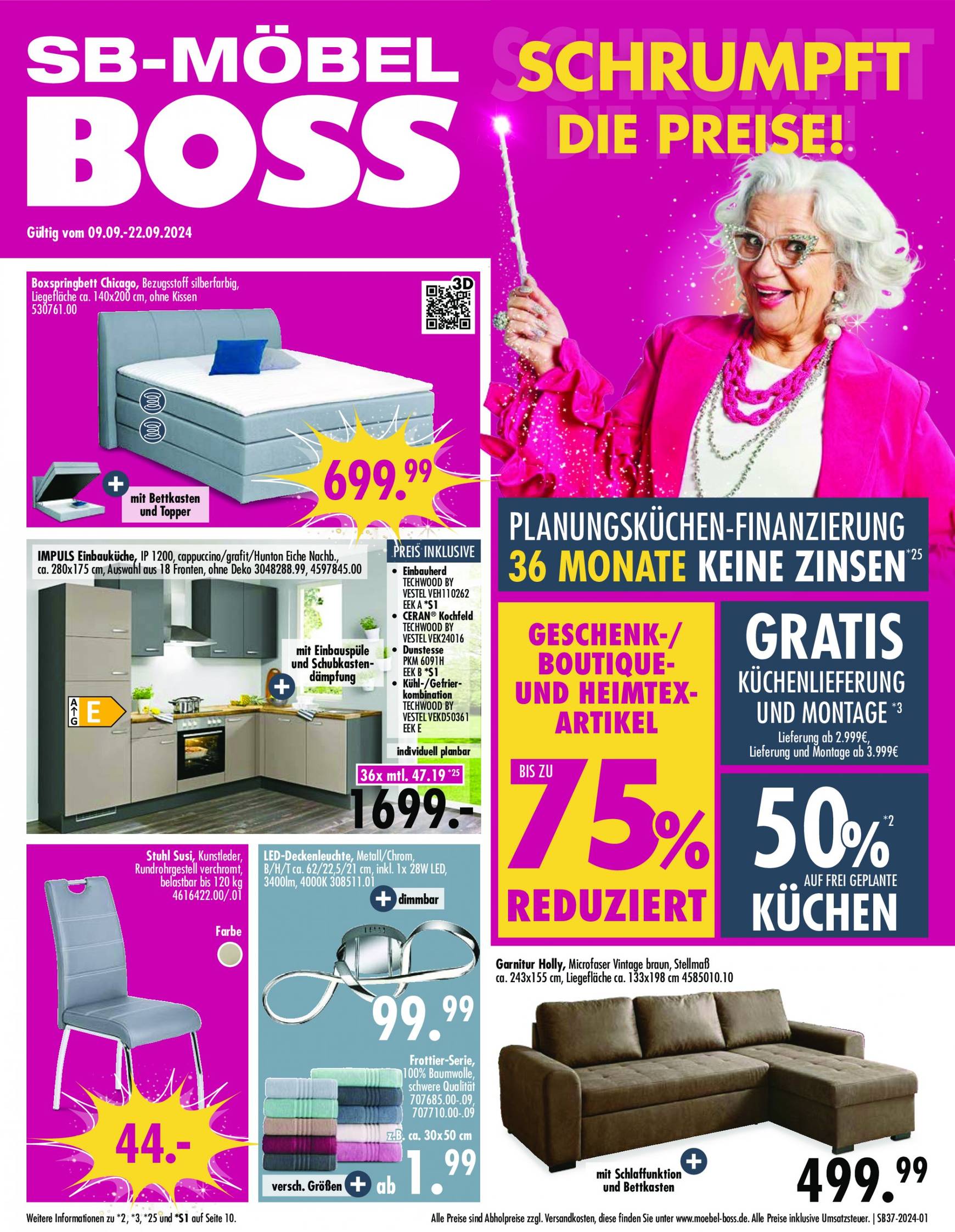 SB Möbel BOSS-Prospekt gültig ab 09.09. - 22.09.