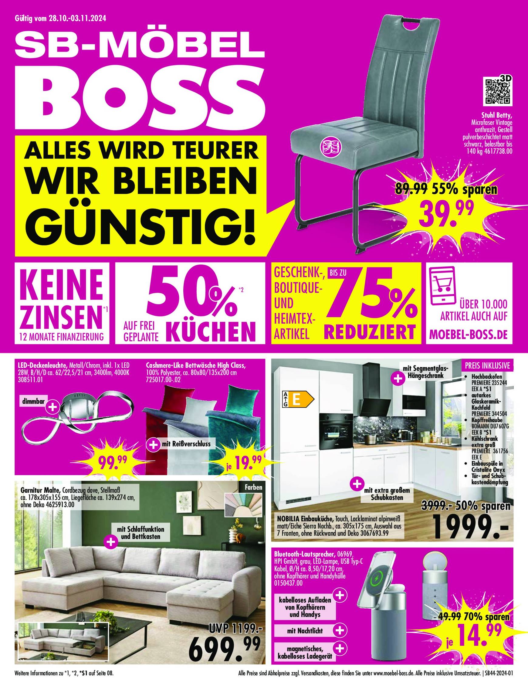 SB Möbel BOSS-Prospekt gültig von 28.10. bis 03.11.