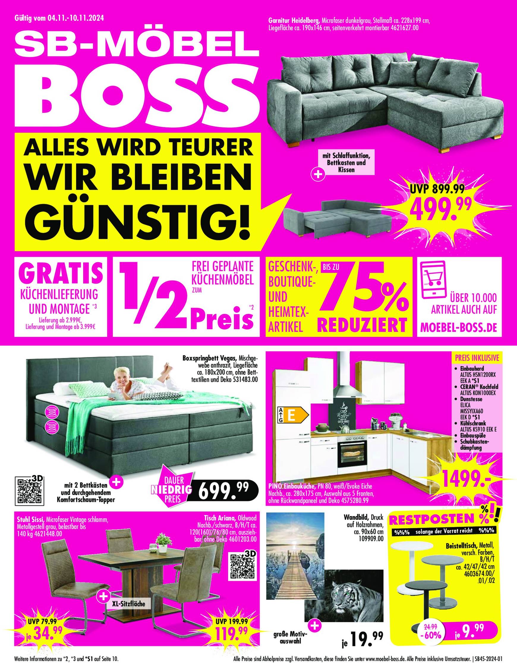 SB Möbel BOSS-Prospekt gültig von 04.11. bis 10.11.