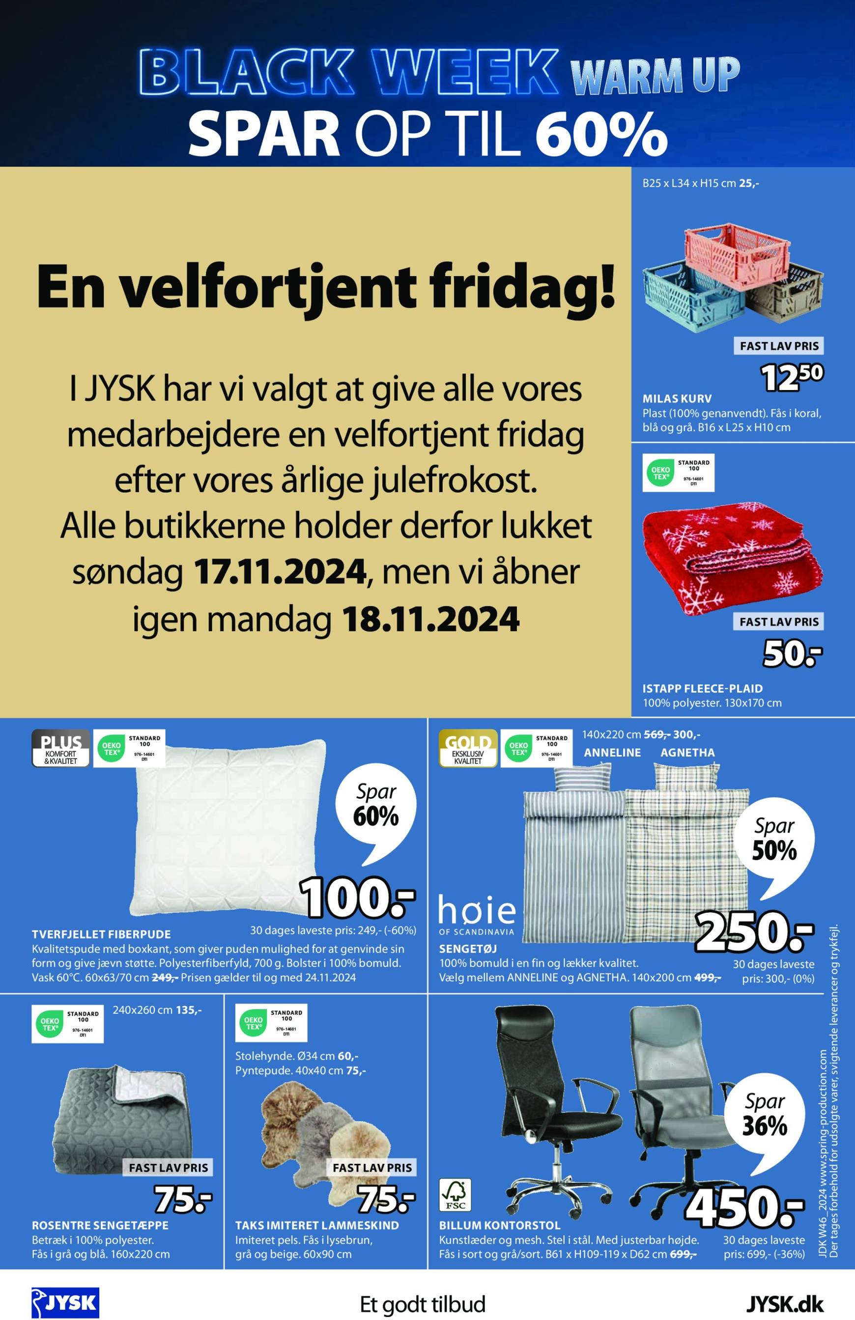 JYSK - Black Friday tilbudsavis gyldig fra 15.11. - 24.11. 16