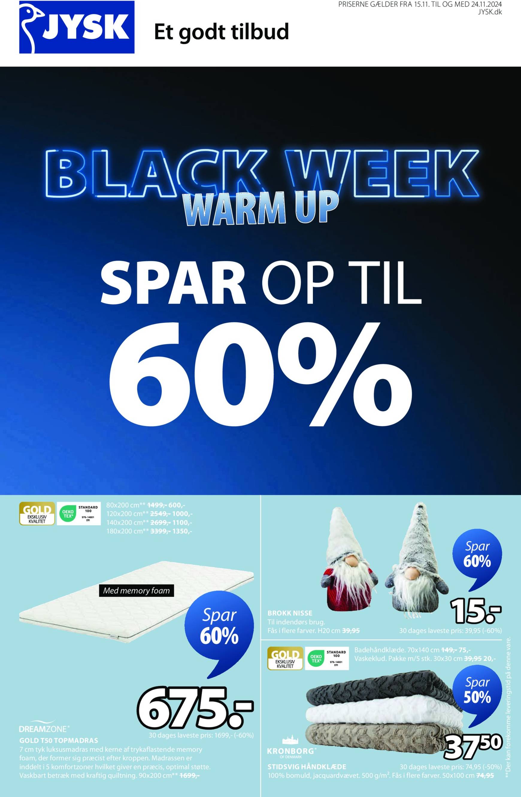 JYSK - Black Friday tilbudsavis gyldig fra 15.11. - 24.11.