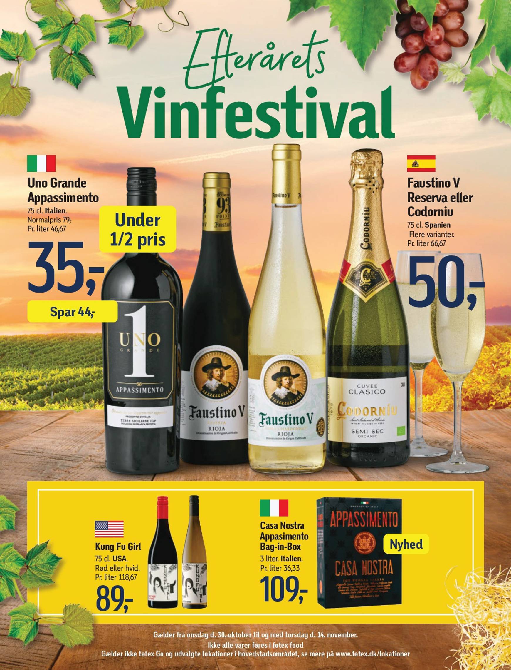 Føtex - Efterårets vinfestival katalog tilbudsavis gyldig fra 30.10. - 14.11.