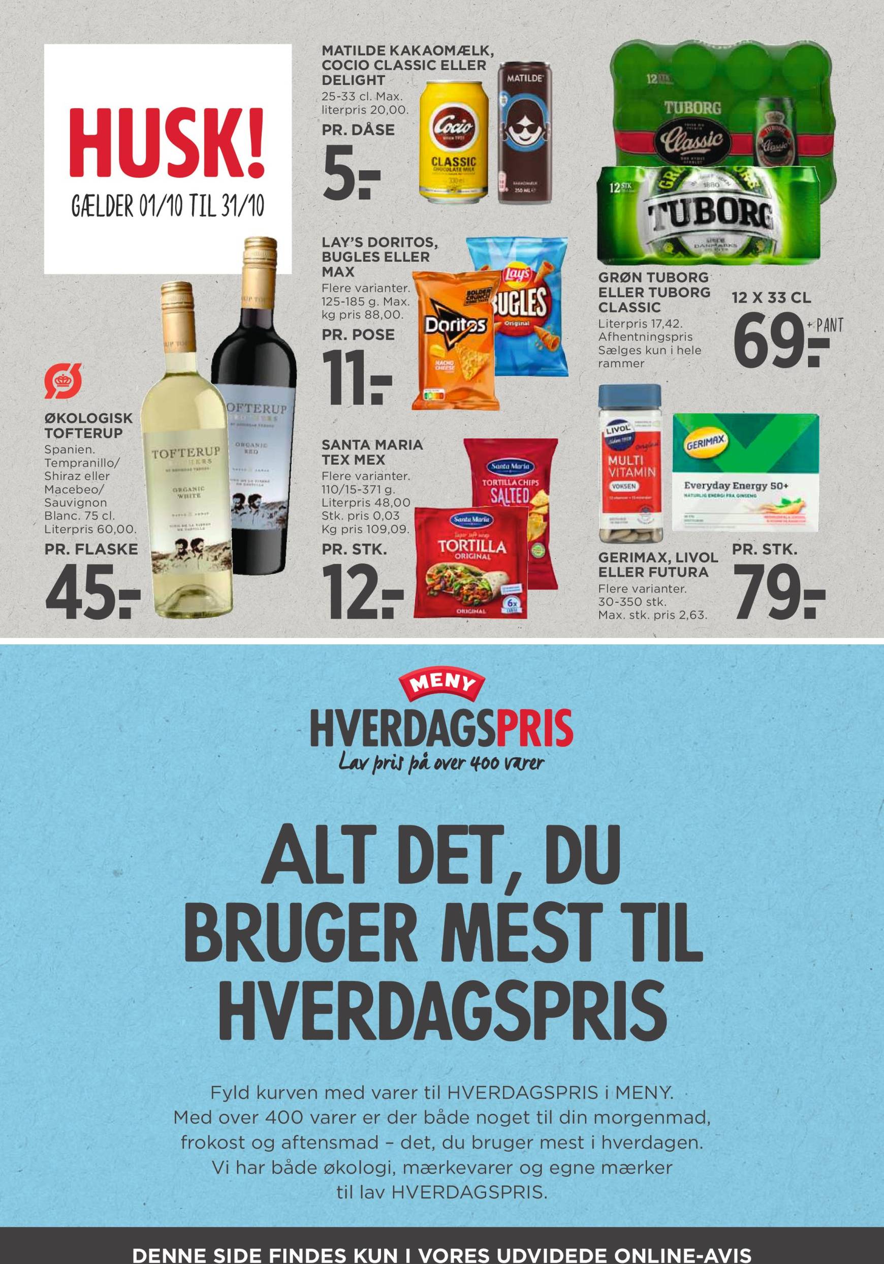 Meny tilbudsavis gyldig fra 18.10. - 24.10. 20