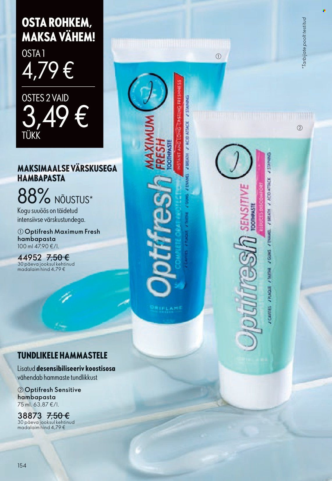 Oriflame kliendileht 154