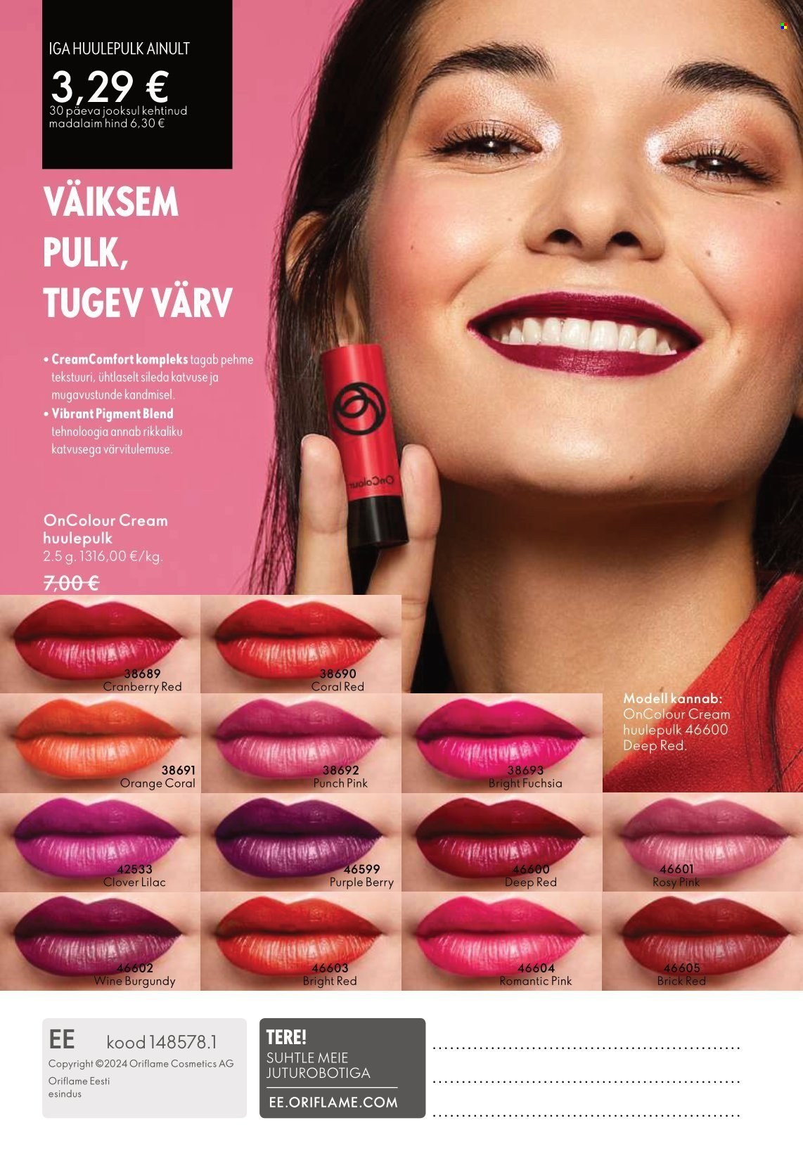 Oriflame kliendileht 164