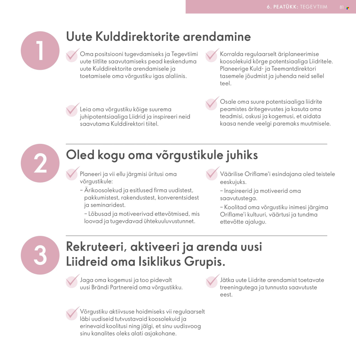 Oriflame kliendileht - Brändi Partneri Preemiaplaan 81