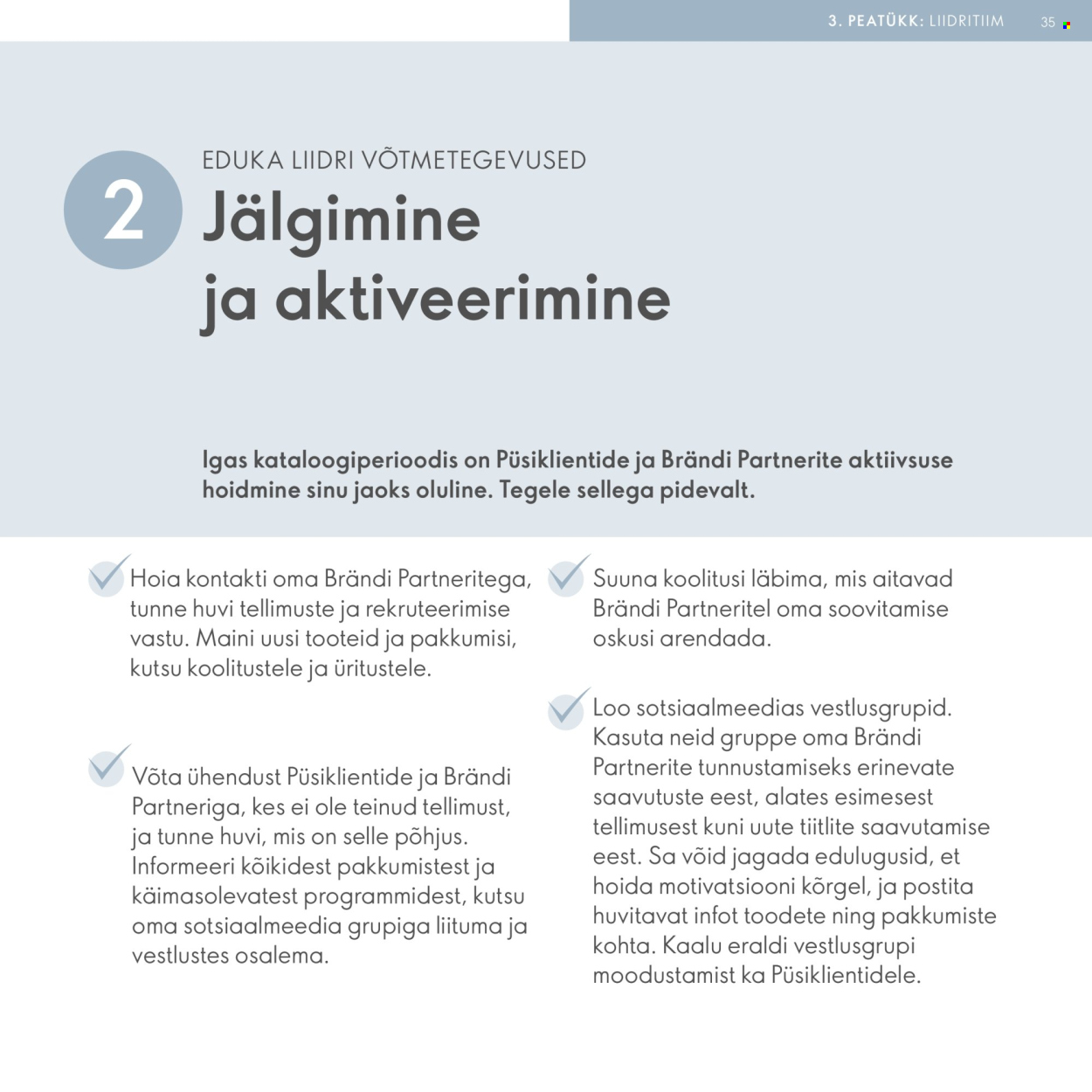 Oriflame kliendileht - Brändi Partneri Preemiaplaan 35